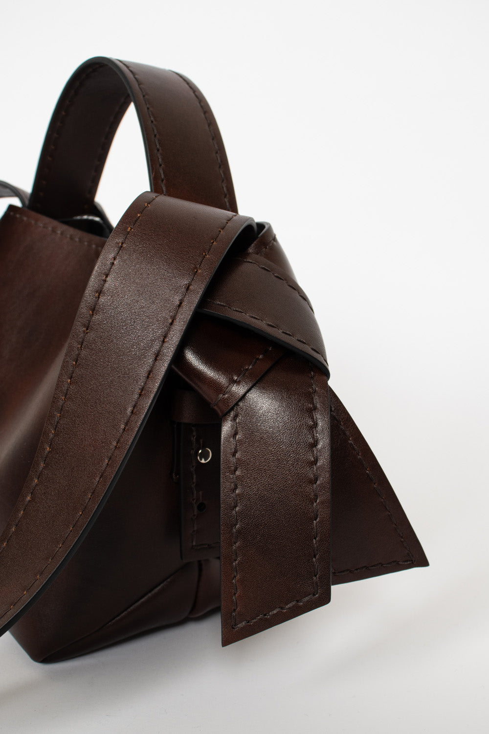 Musubi Mini Shoulder Bag Dark Brown