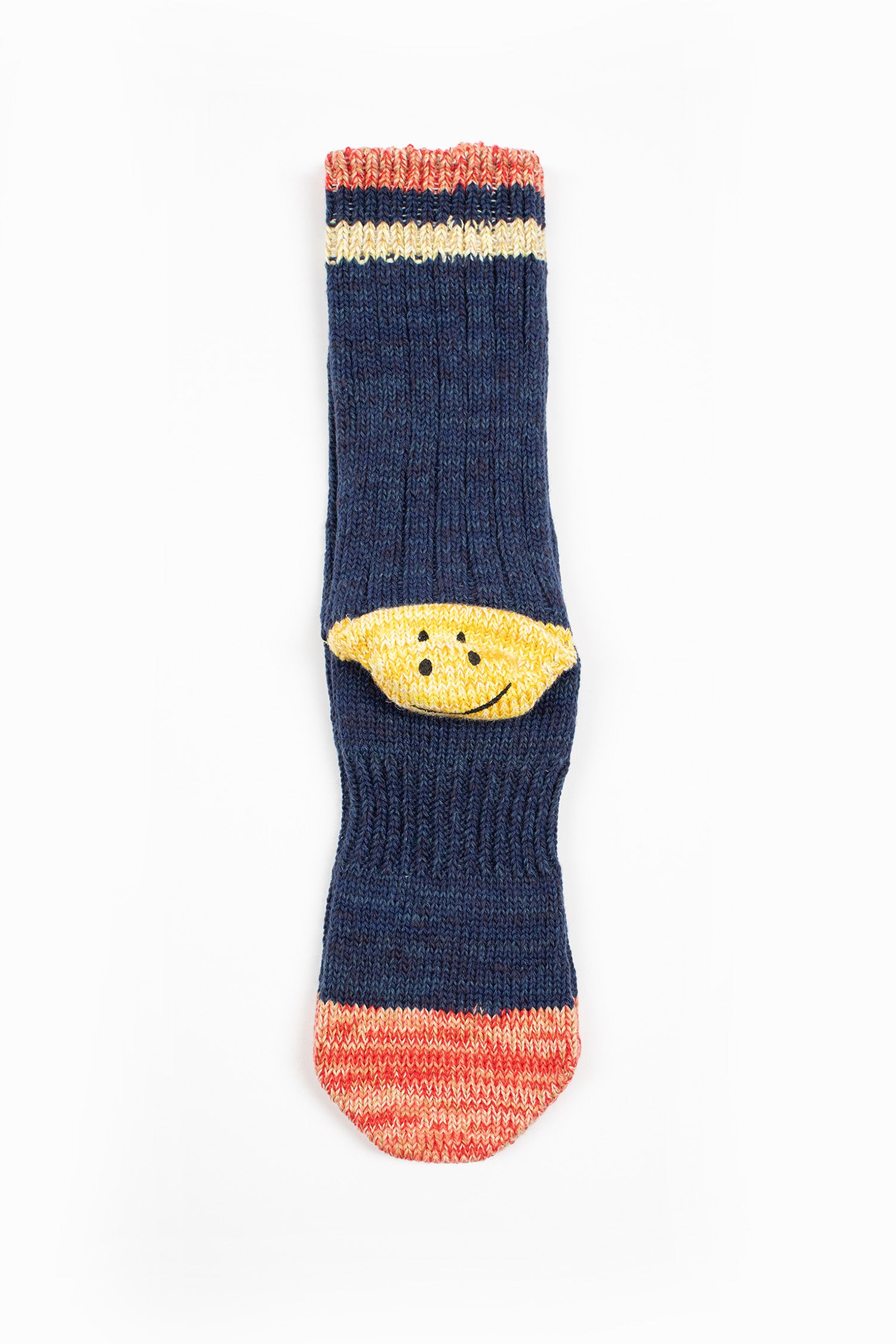 EK-1364 Ivy Rainbowy Happy Heel Socks Navy