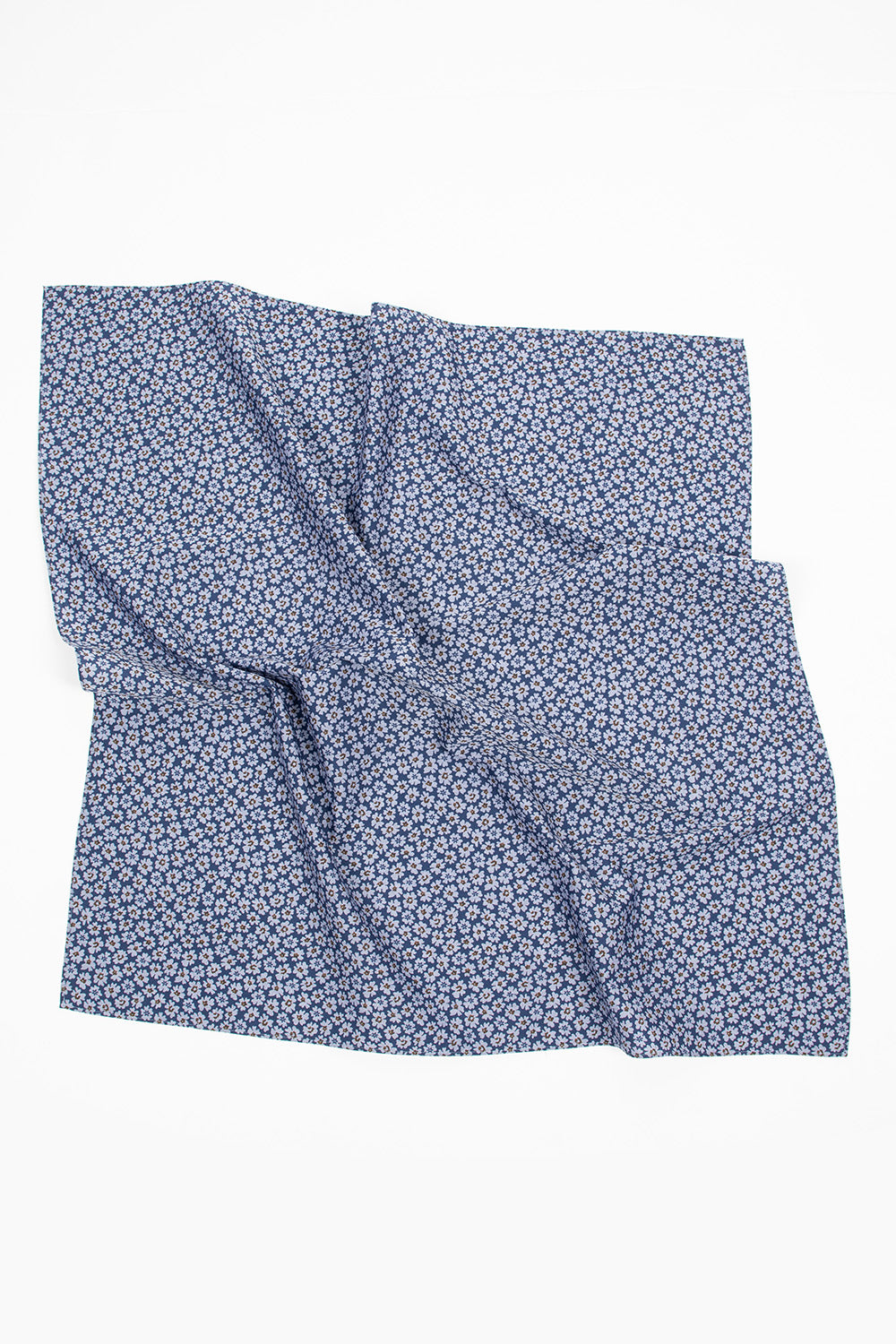 Chambray Floral Scarf Dusty Blue