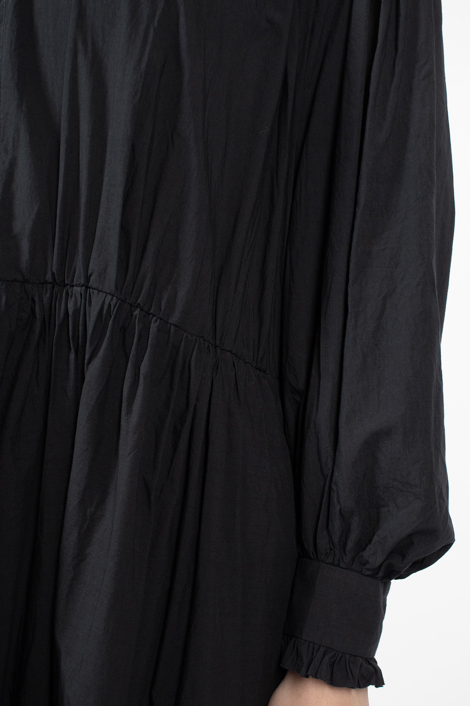 Classic Gathered Dress Black Navy