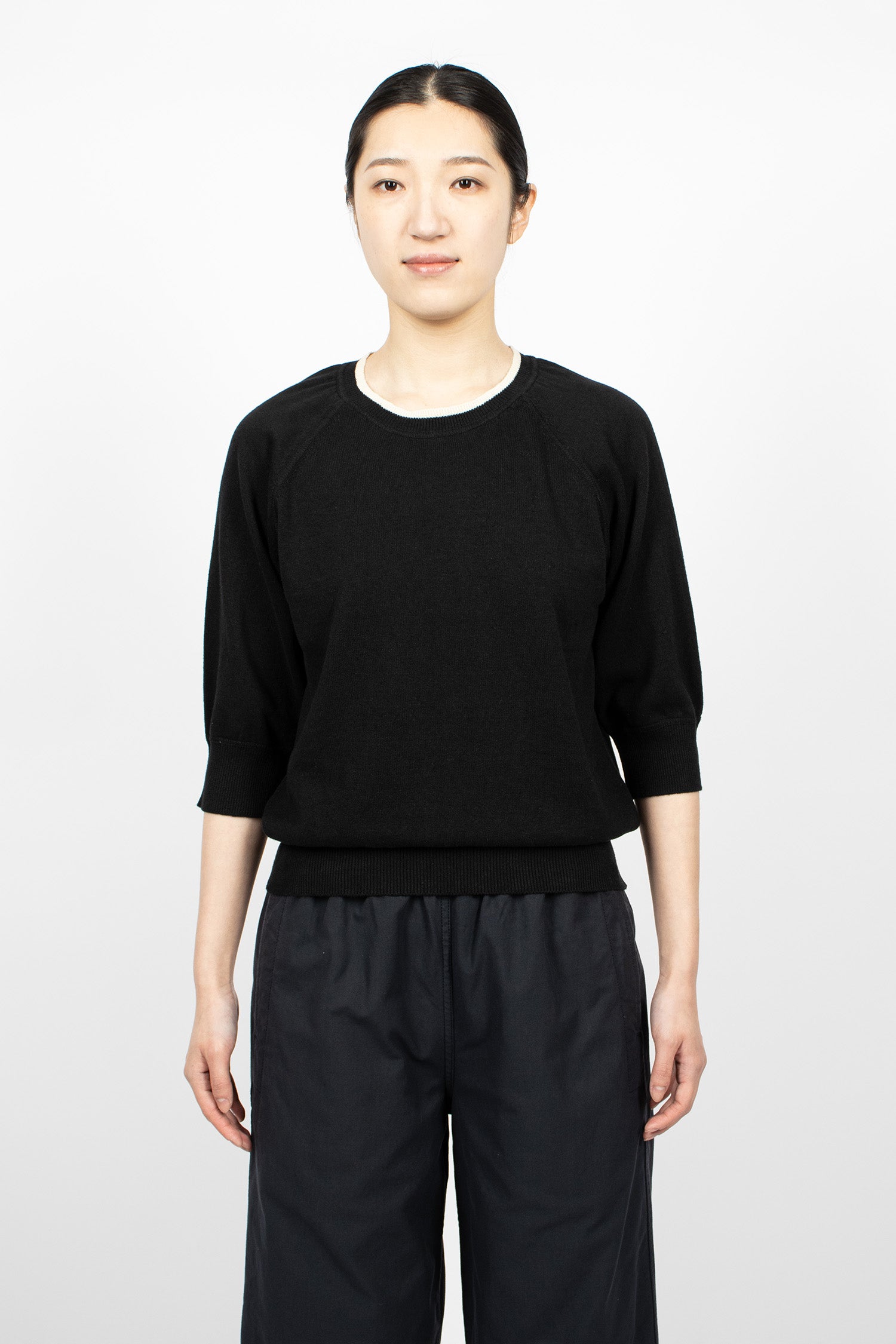 Tipped Crew Neck T-Shirt Black