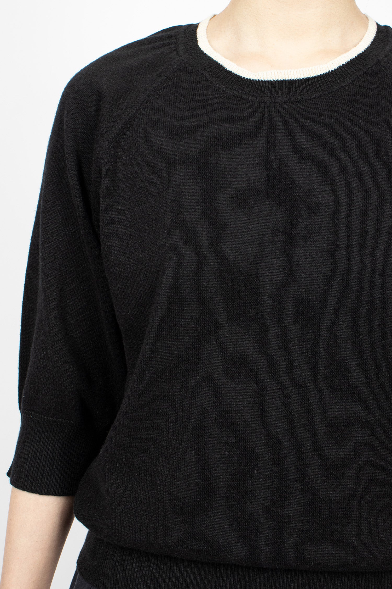Tipped Crew Neck T-Shirt Black