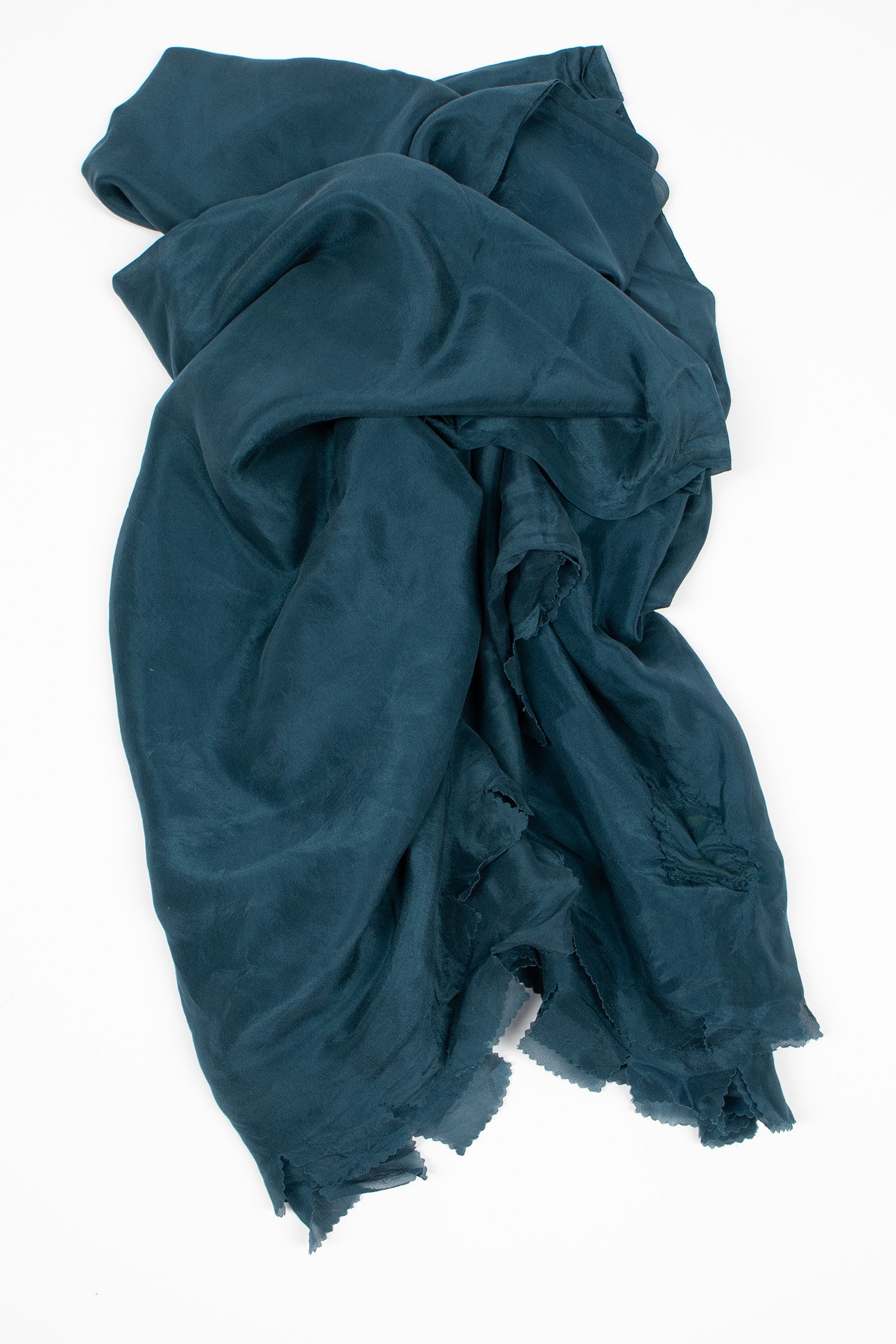 Silk Habotai Light Scarf Ocean