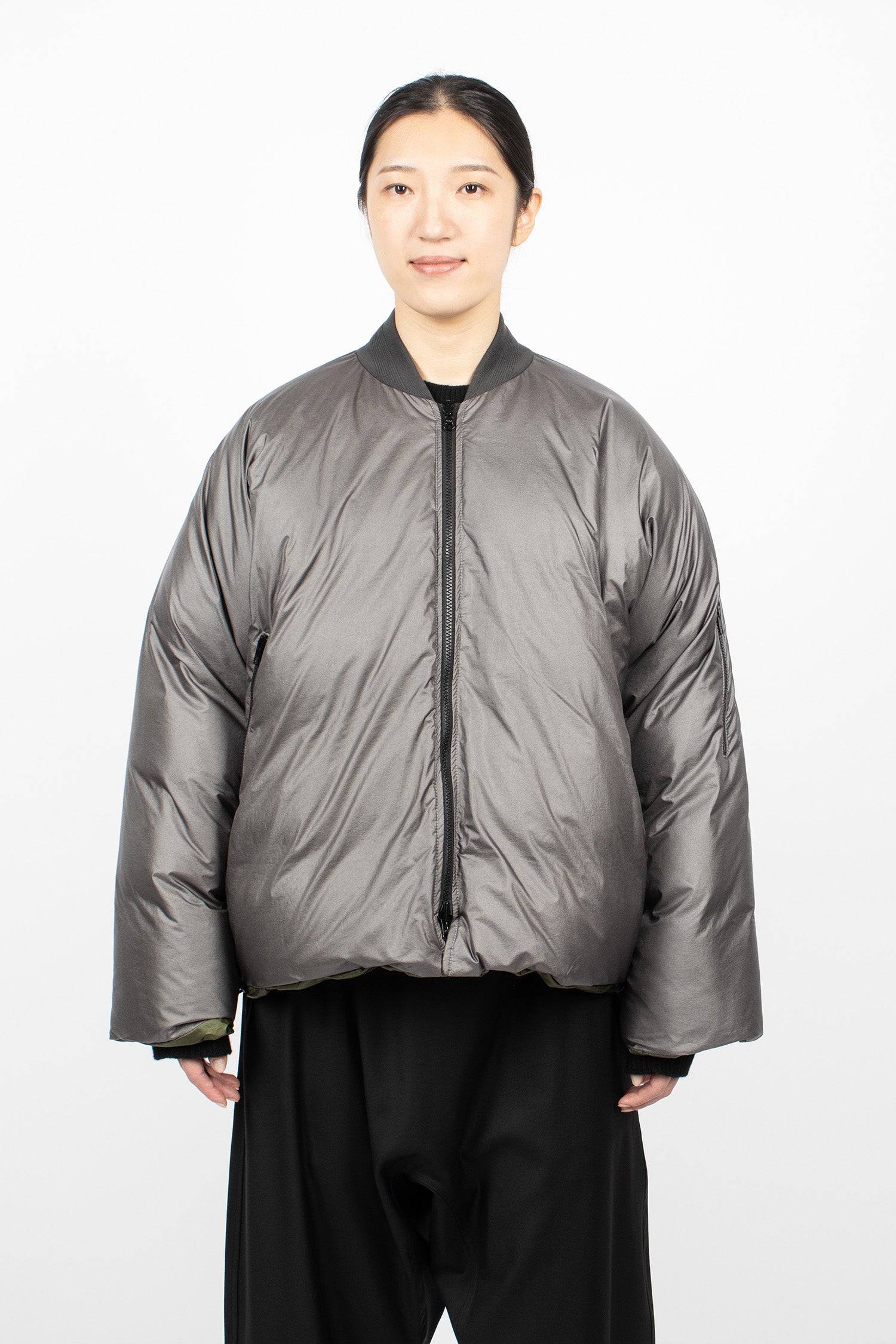 Origin Reversible Down Jacket Charcoal/Khaki