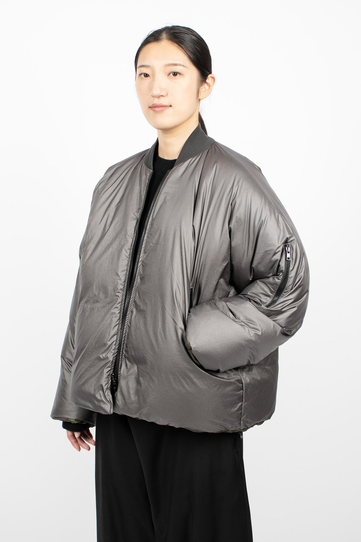 Origin Reversible Down Jacket Charcoal/Khaki