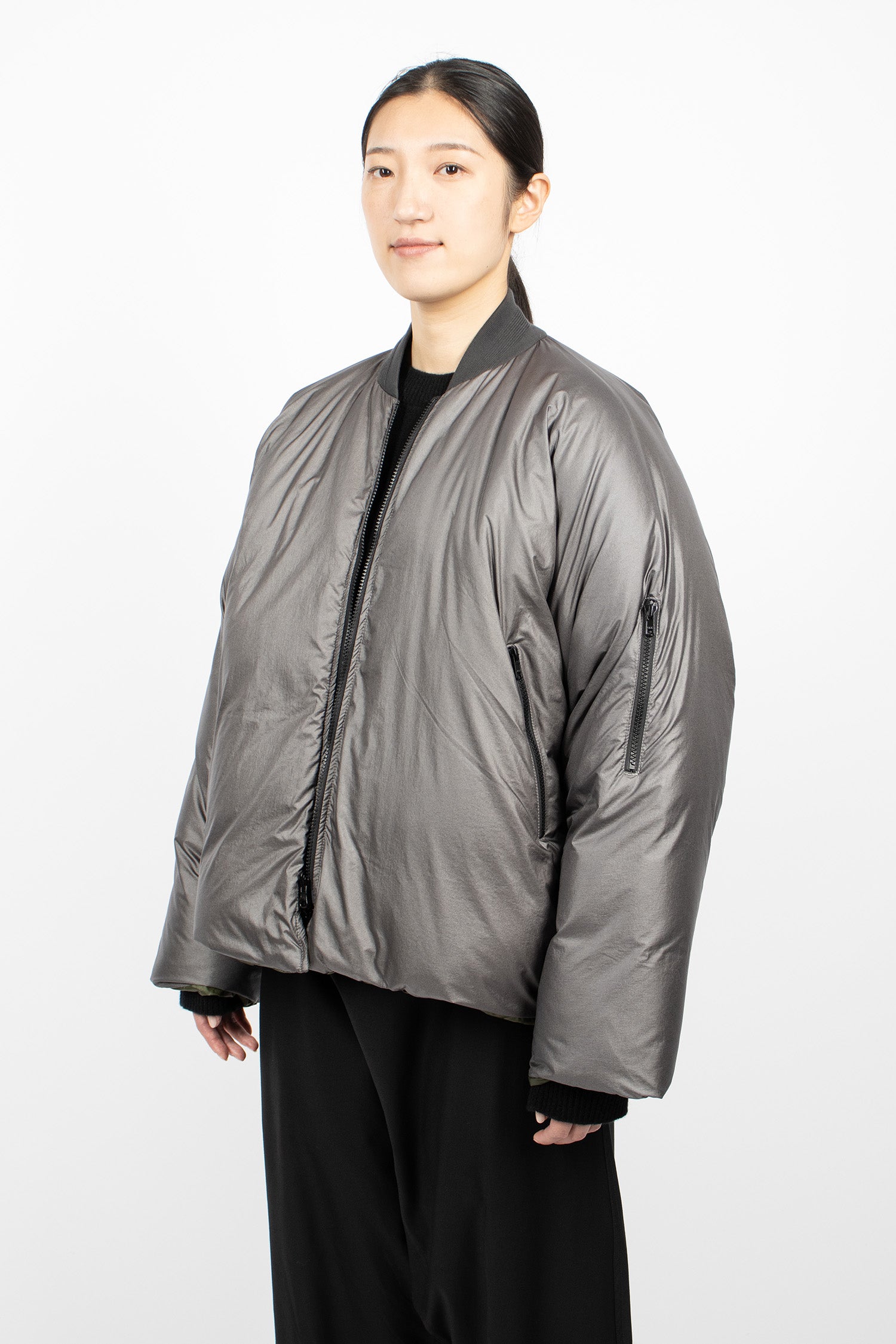 Origin Reversible Down Jacket Charcoal/Khaki