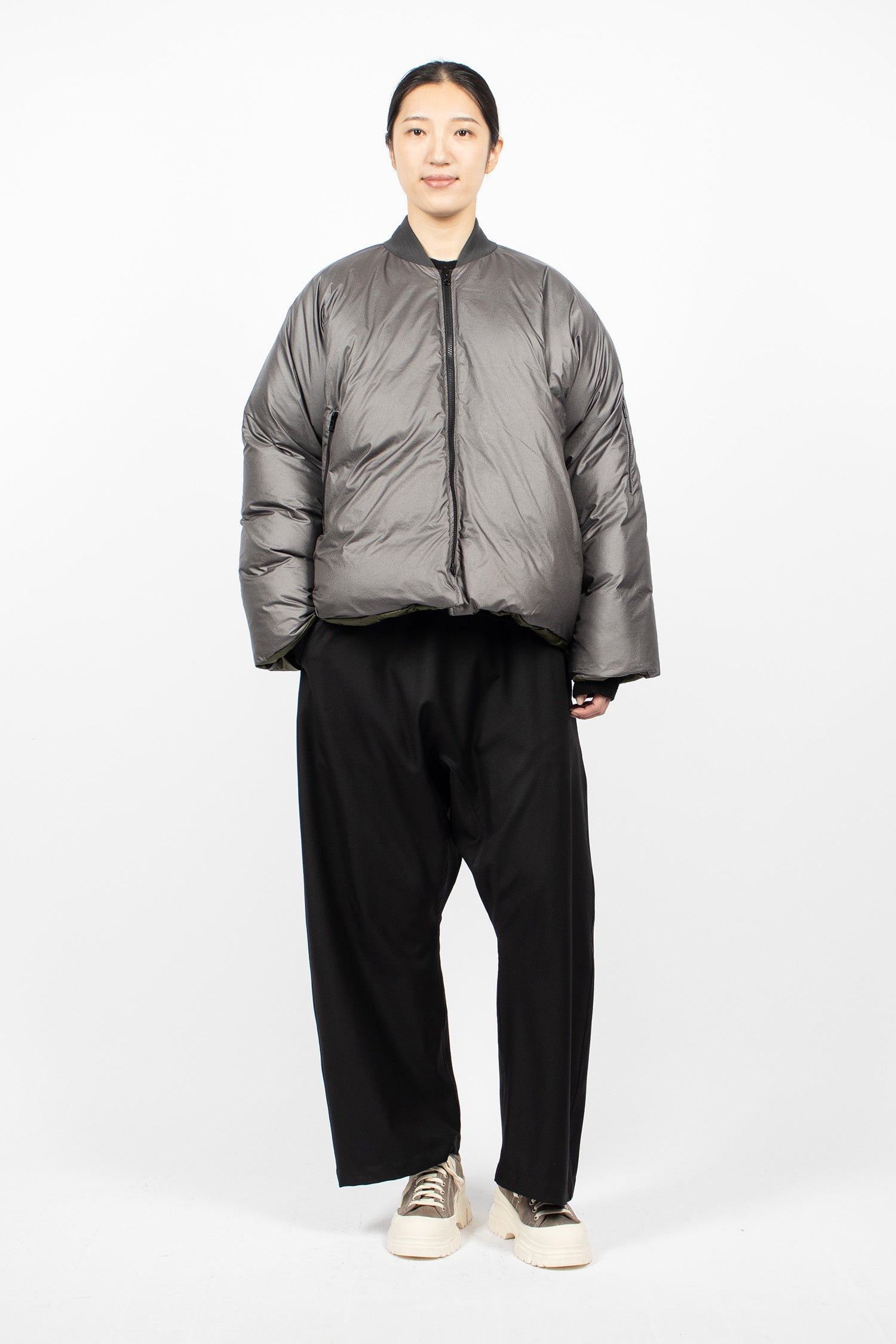 Origin Reversible Down Jacket Charcoal/Khaki