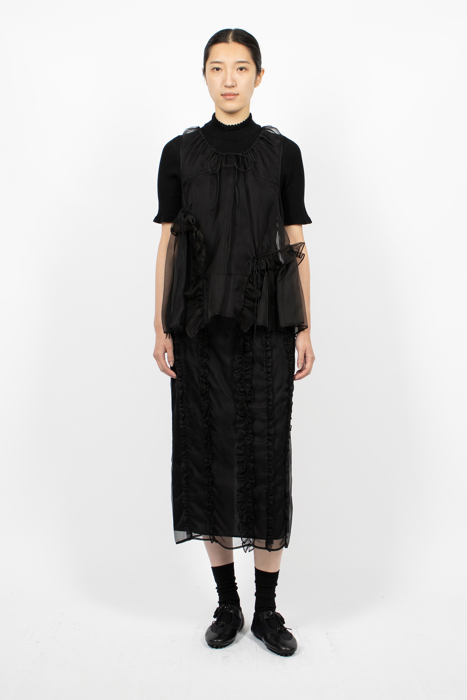 Orsalina Organza Top Black