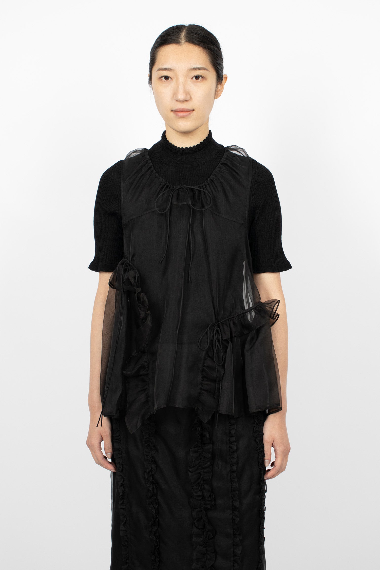 Orsalina Organza Top Black