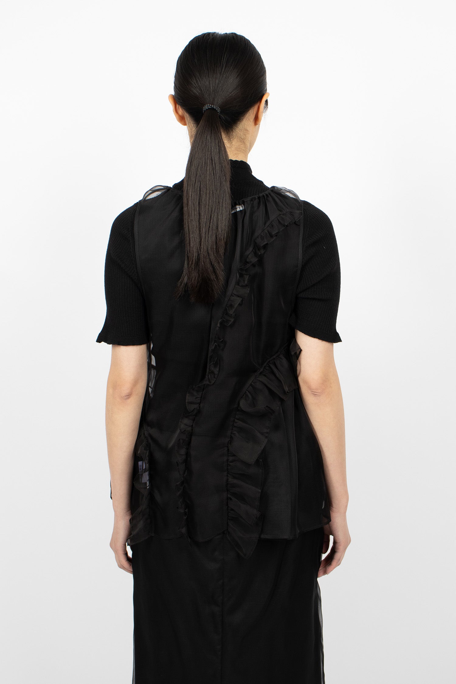 Orsalina Organza Top Black