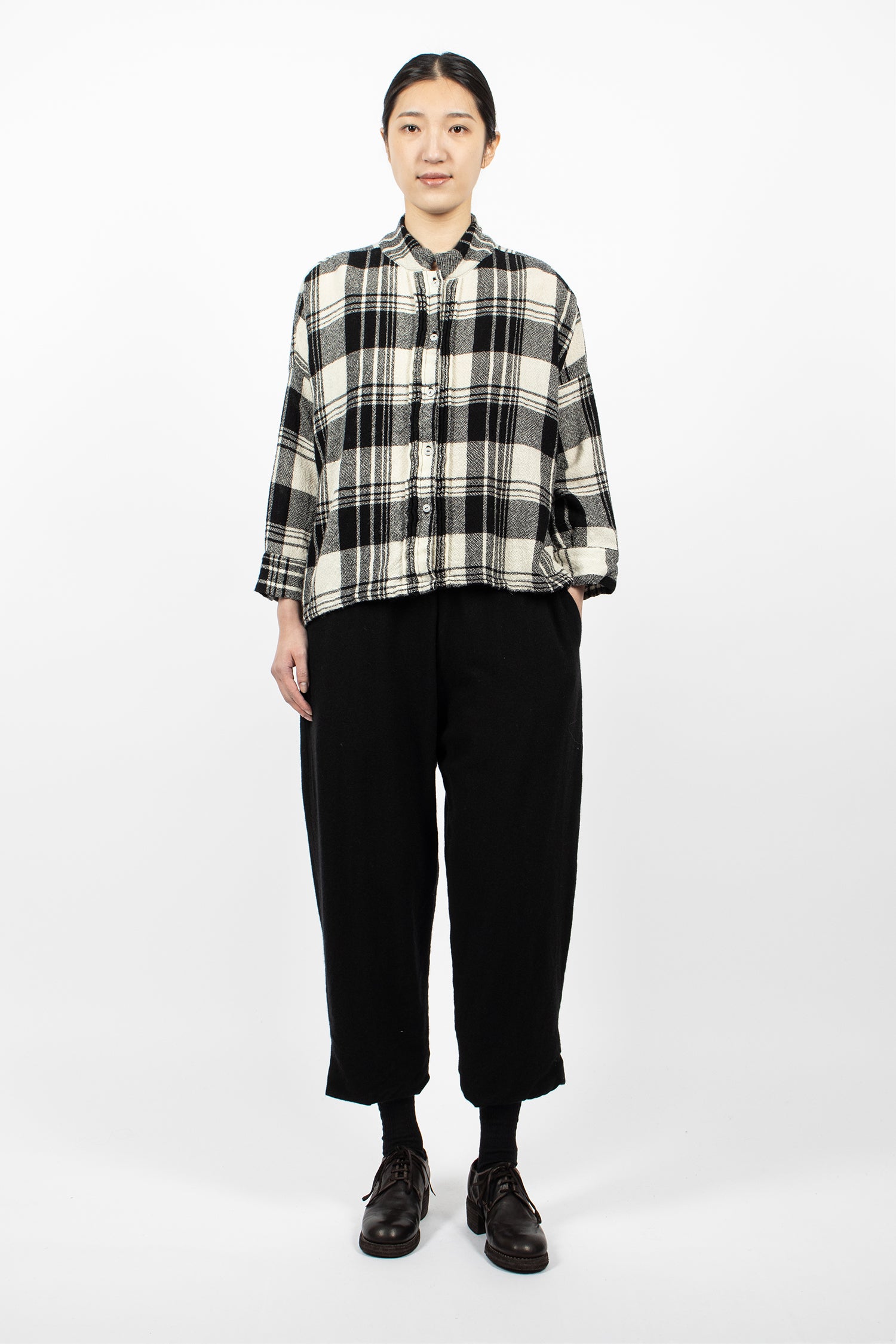Square Wool Shirt Check