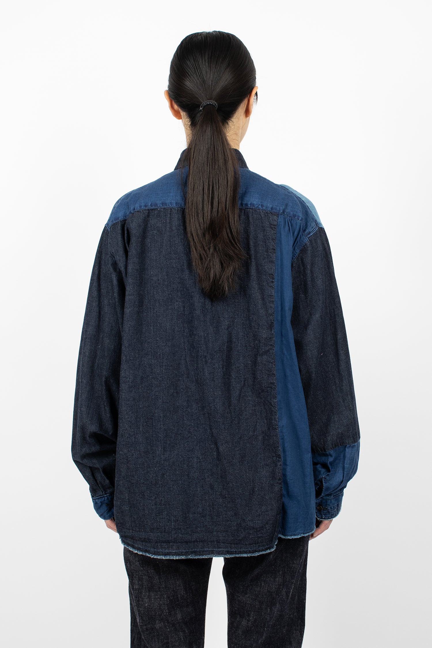 Katmandu Patchwork LS Shirt Indigo