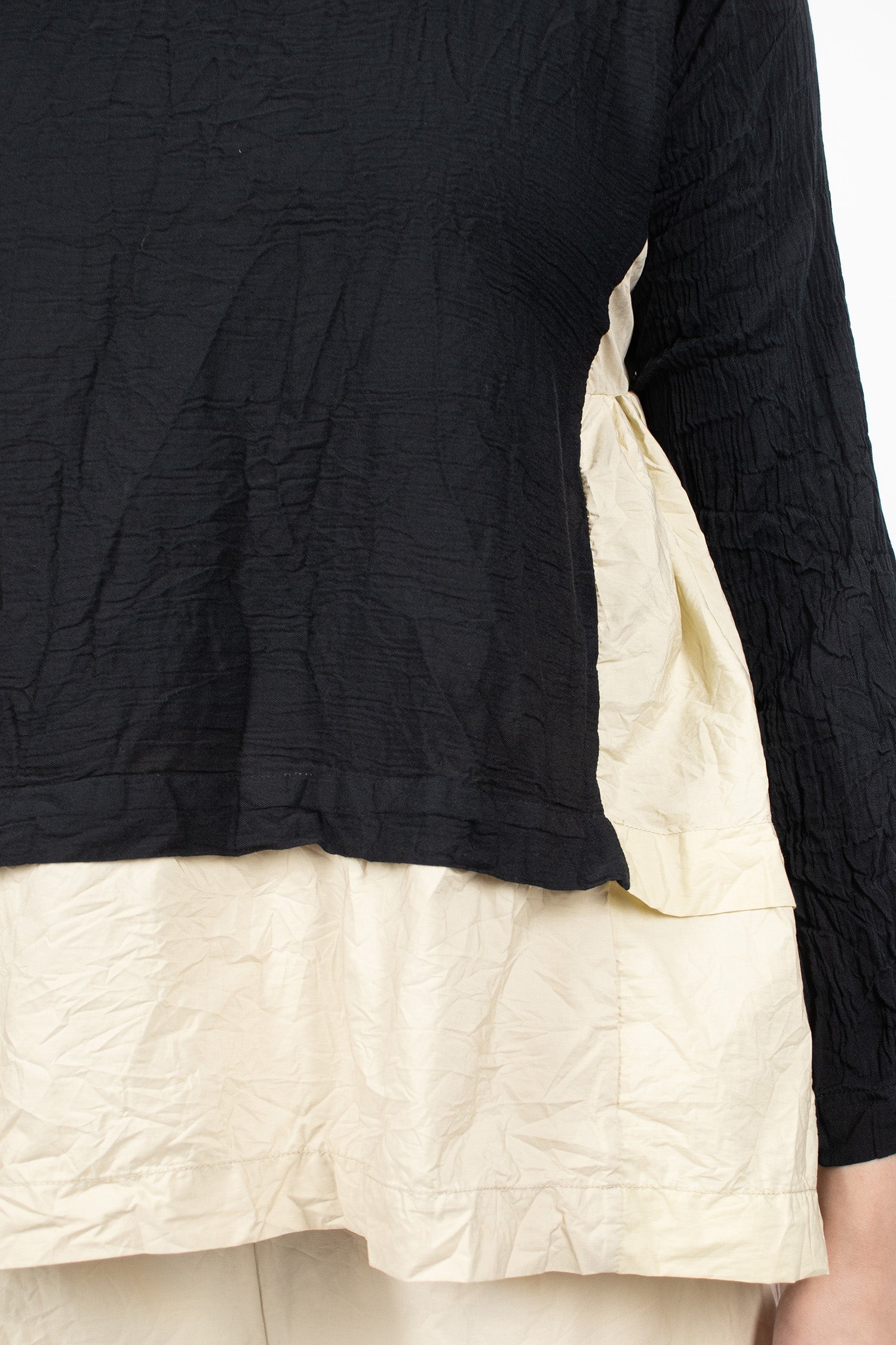 Patchwork Reversible Shirt Natural/Black