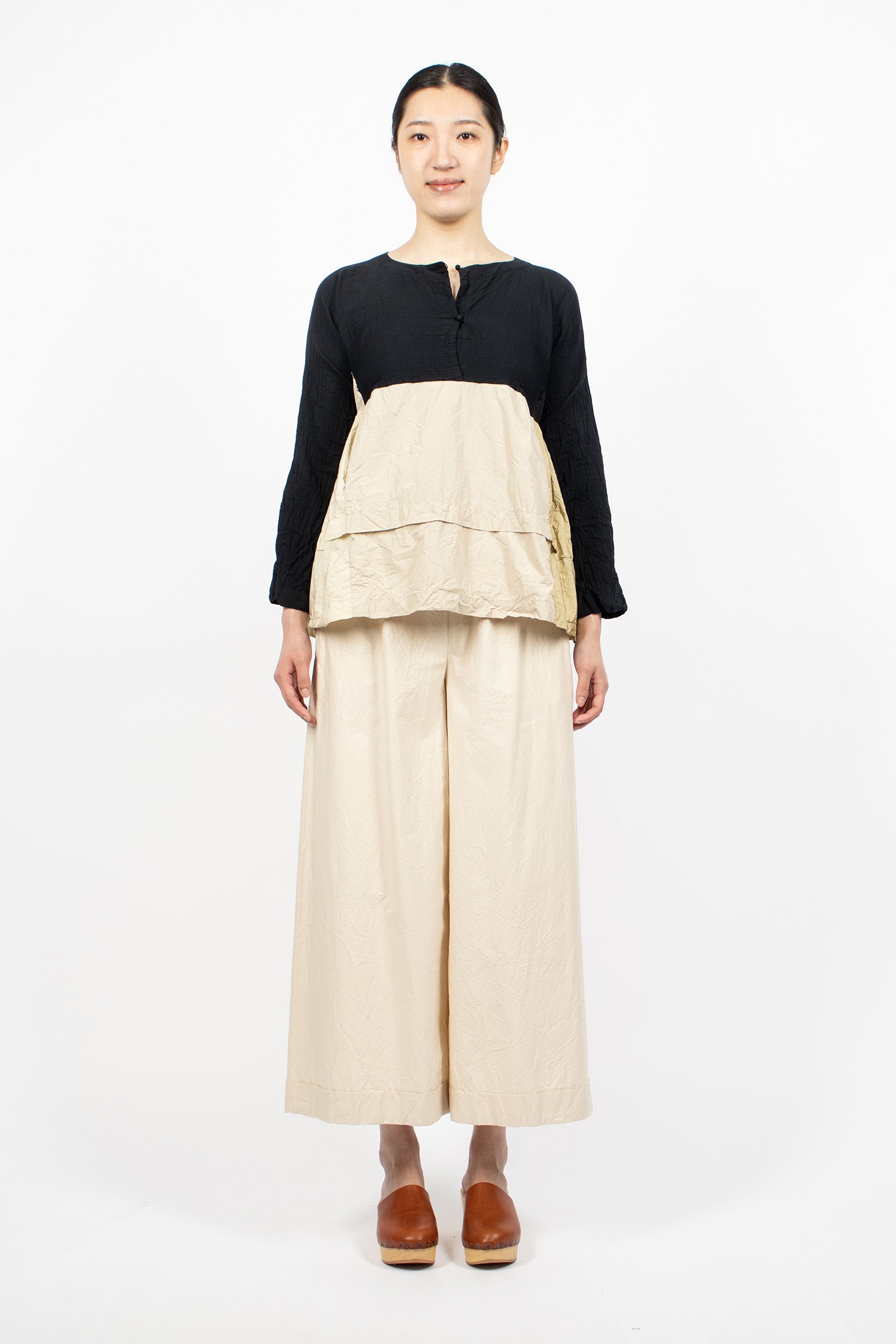 Patchwork Reversible Shirt Natural/Black