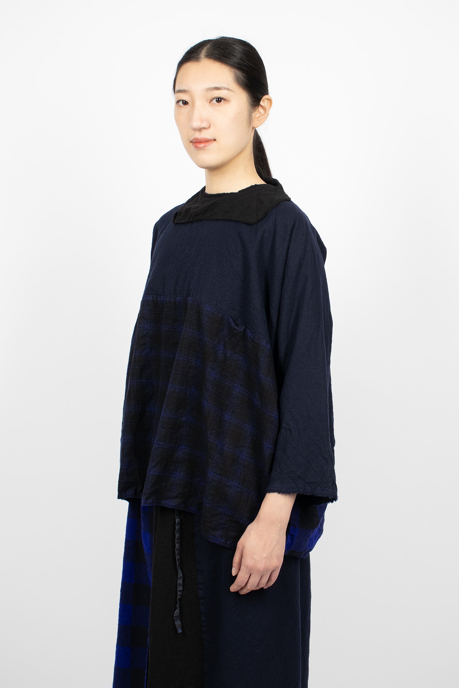 Triton Washed Patch Shirt Black Blue Mix