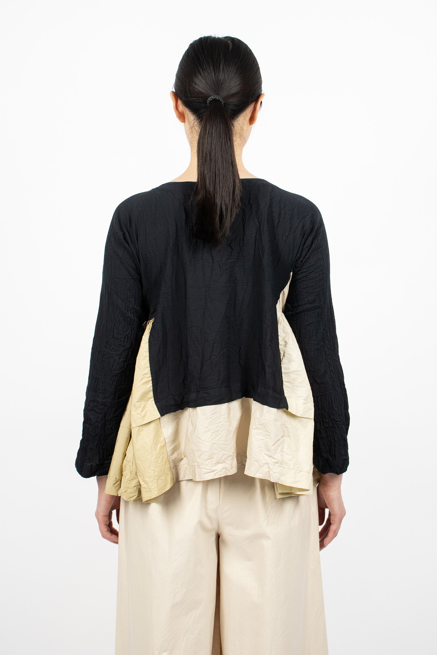 Patchwork Reversible Shirt Natural/Black