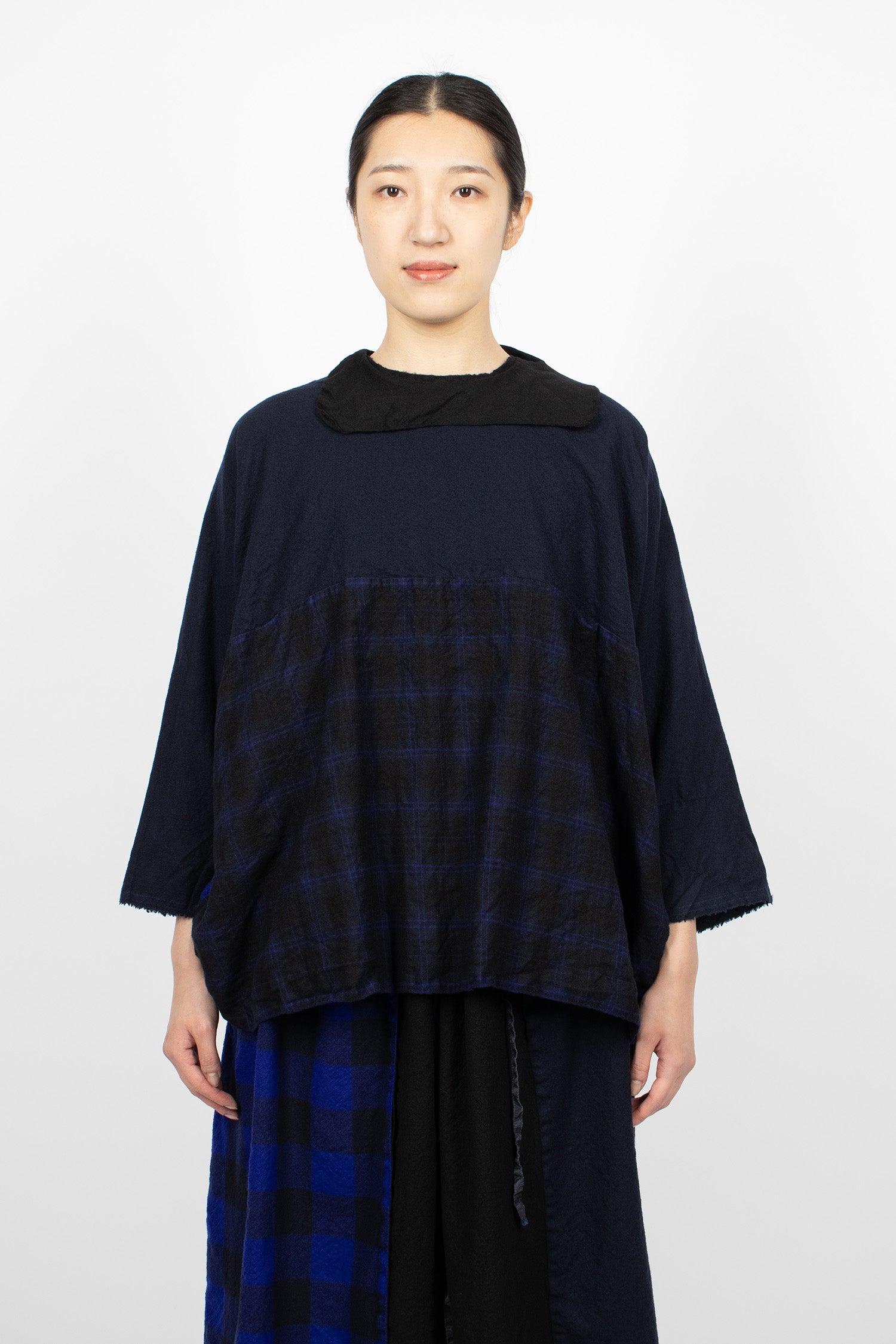 Triton Washed Patch Shirt Black Blue Mix