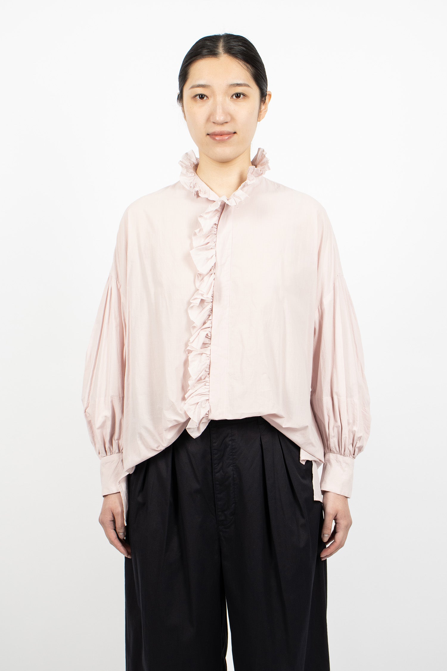 Bishop Sleeve Shirt Smoke Pink