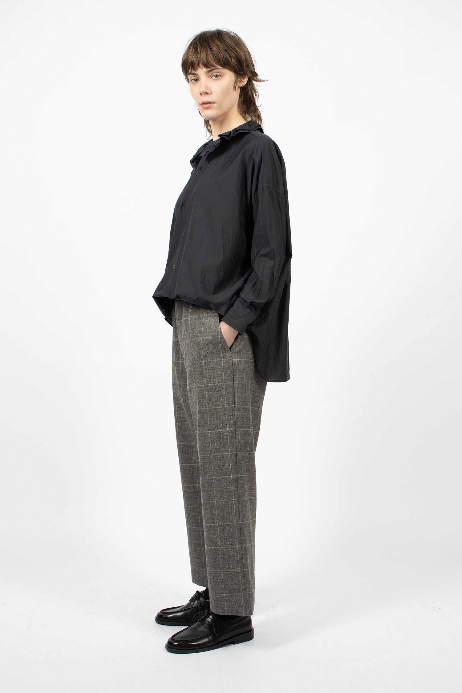 Easy Trousers Windowpane Grey
