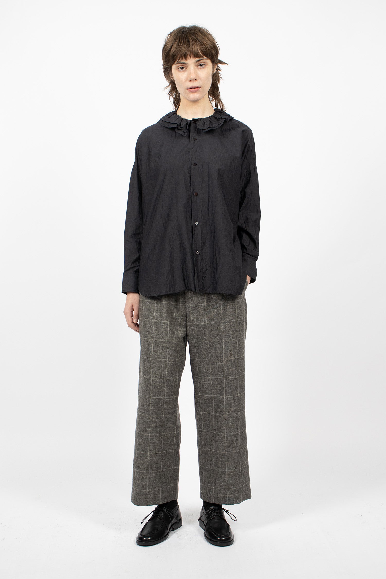 Easy Trousers Windowpane Grey