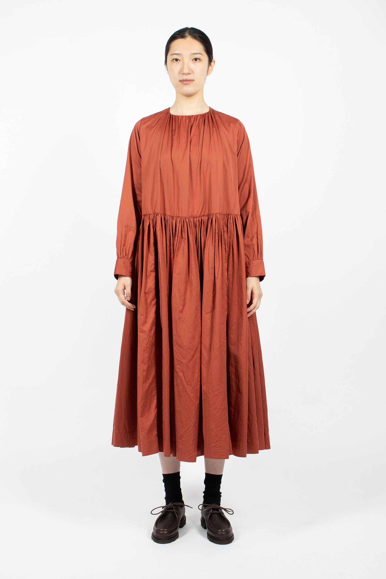 Pomme Ruchee Dress Brick