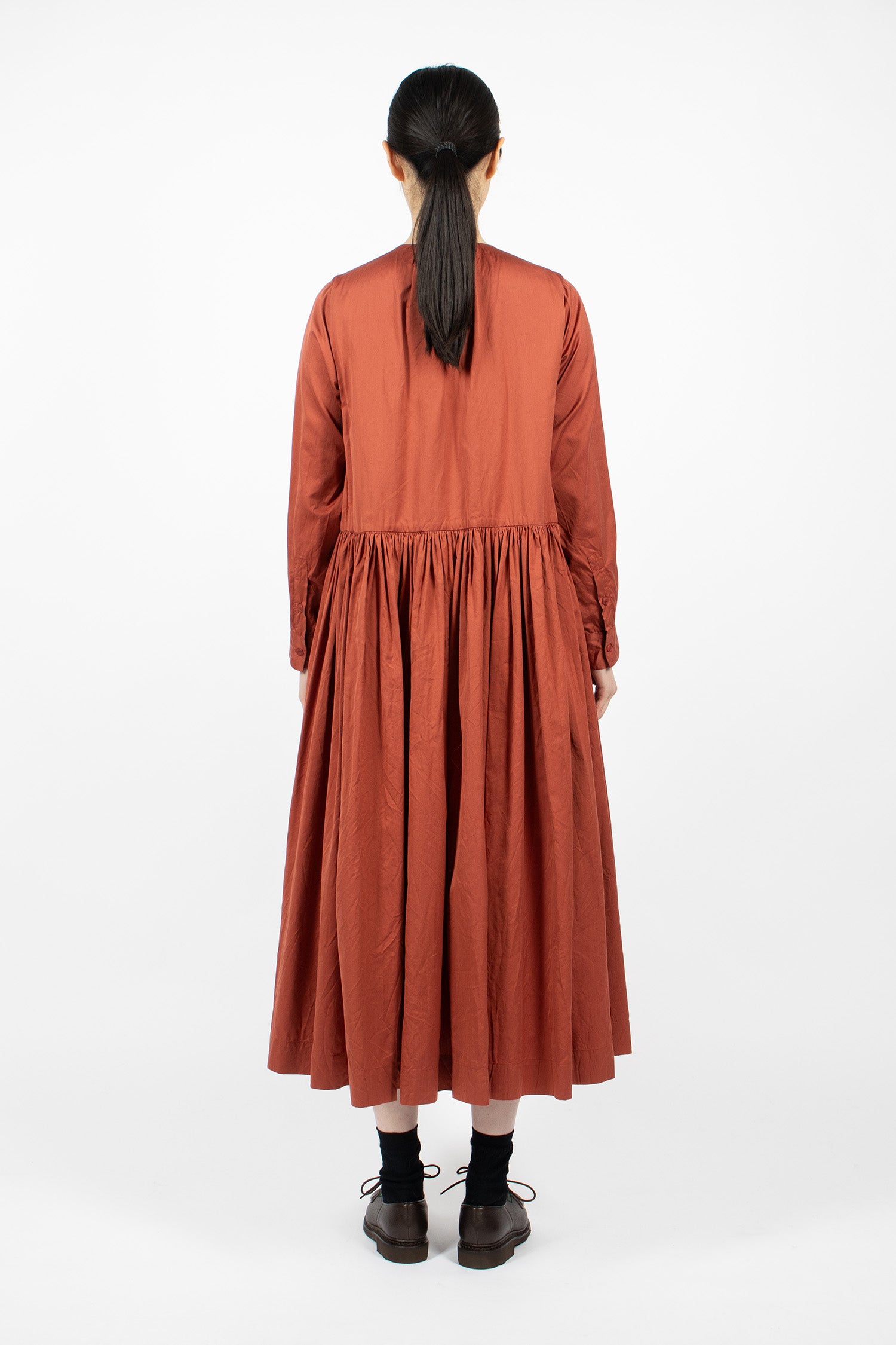 Pomme Ruchee Dress Brick