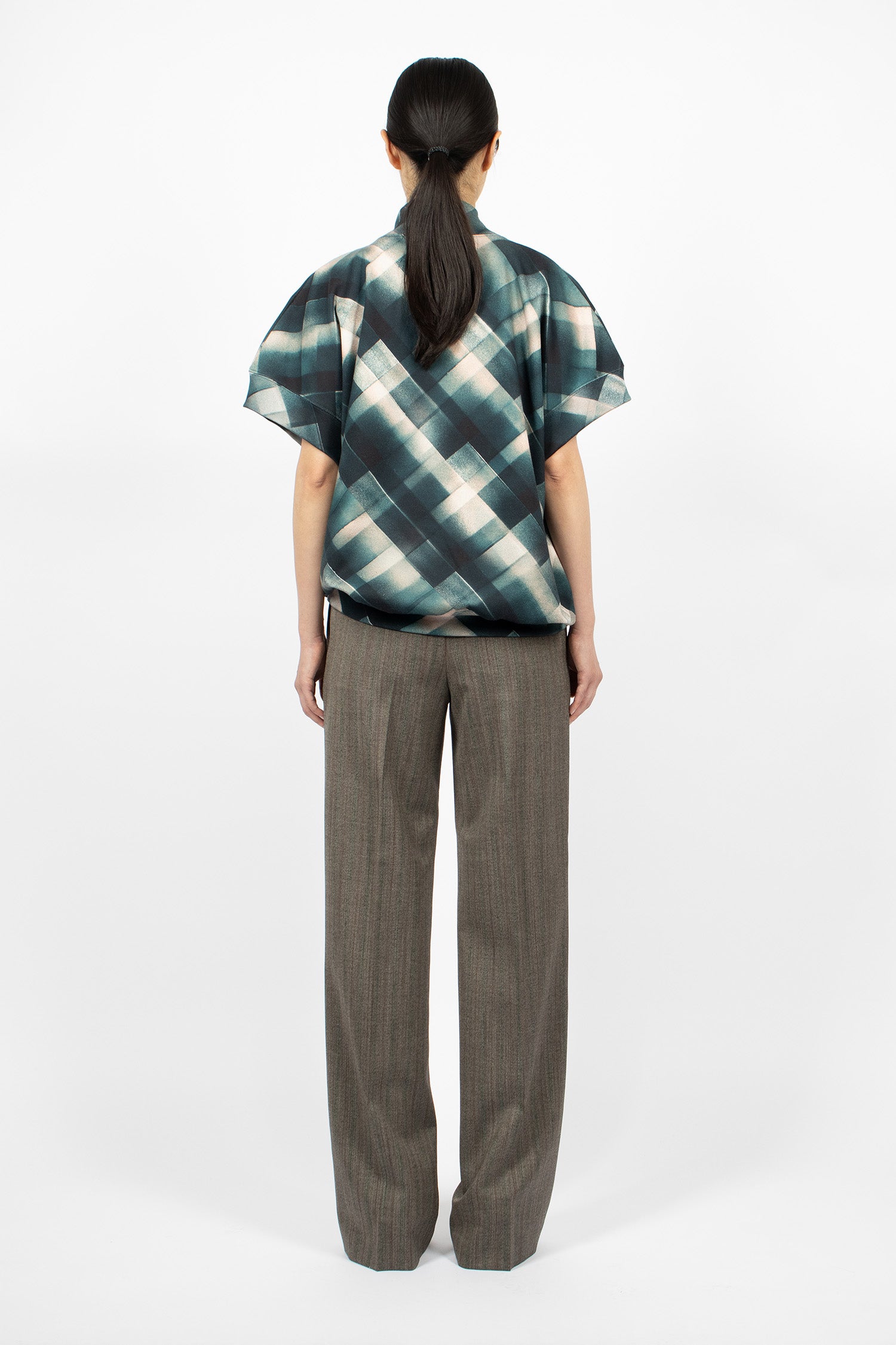 Tailored Wool Pants Grey Melange