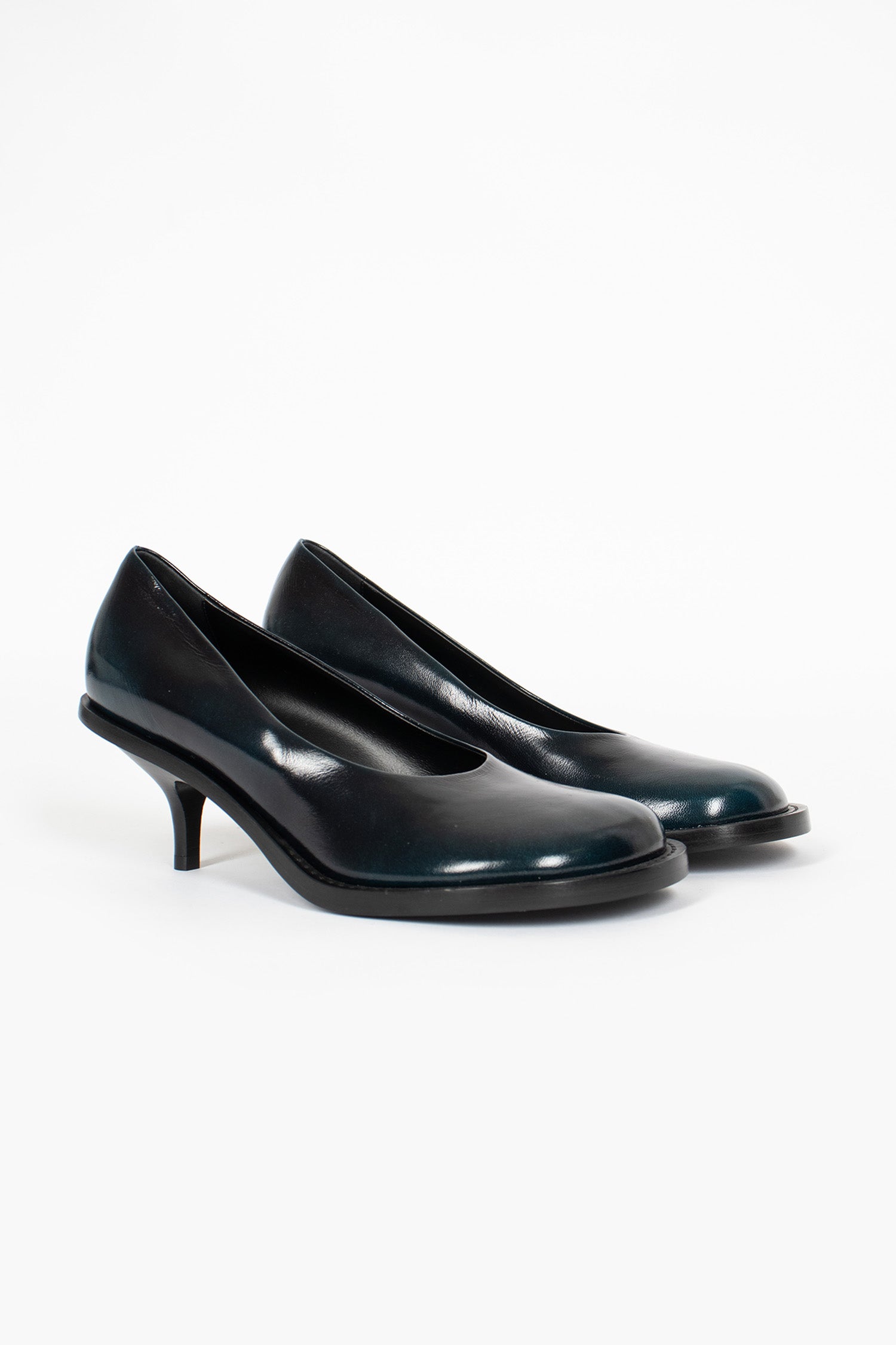 Leather Pumps Turquoise