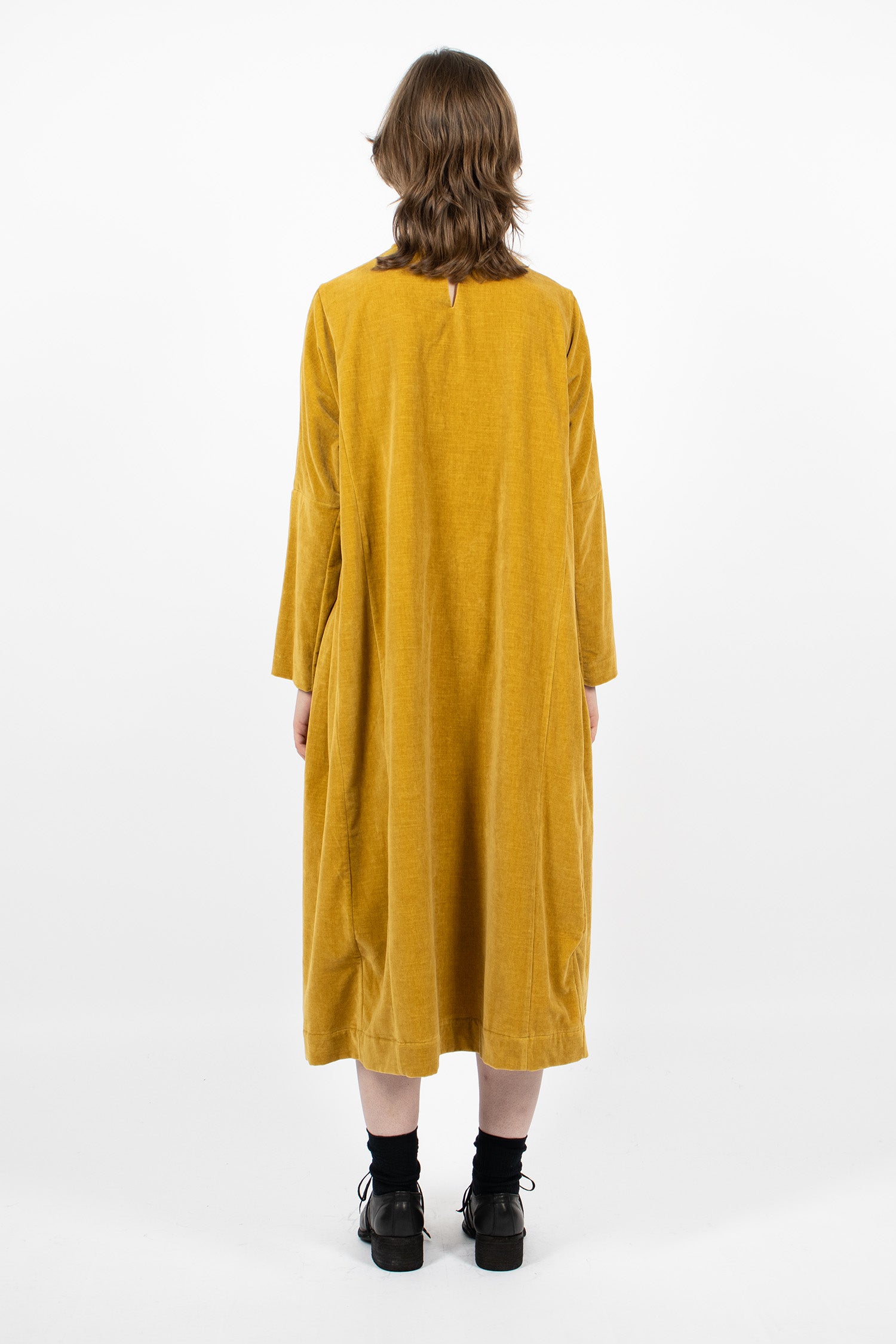 PYJ Rouch Velvet Dress Ocra