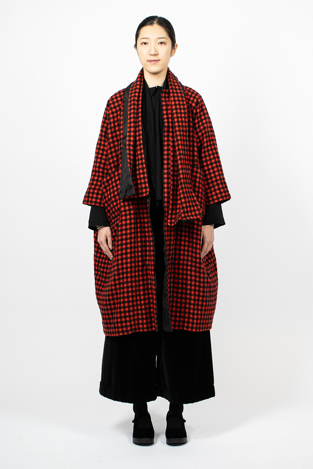 Quilted Reversible Coat Black/Red