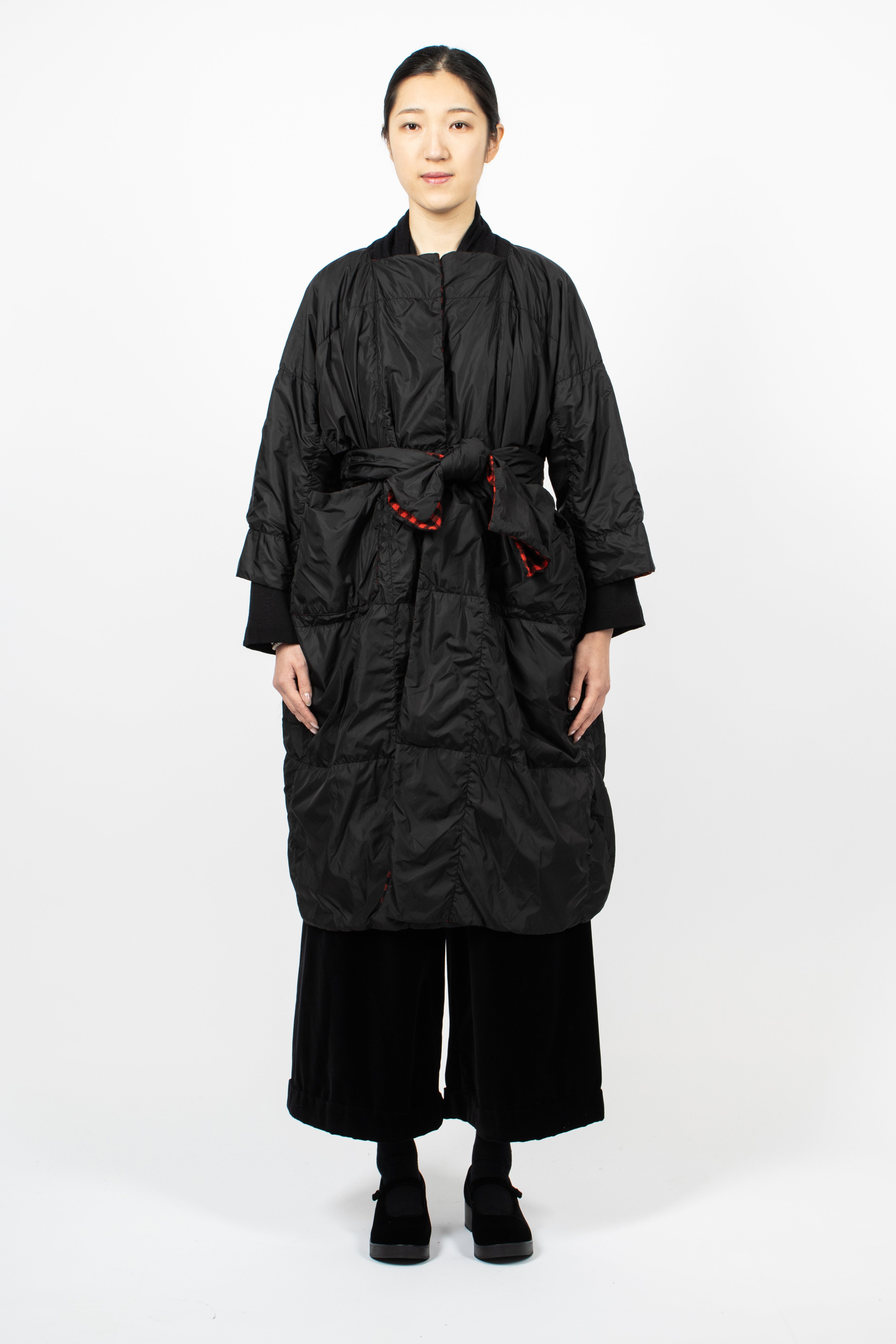 Quilted Reversible Coat Black/Red