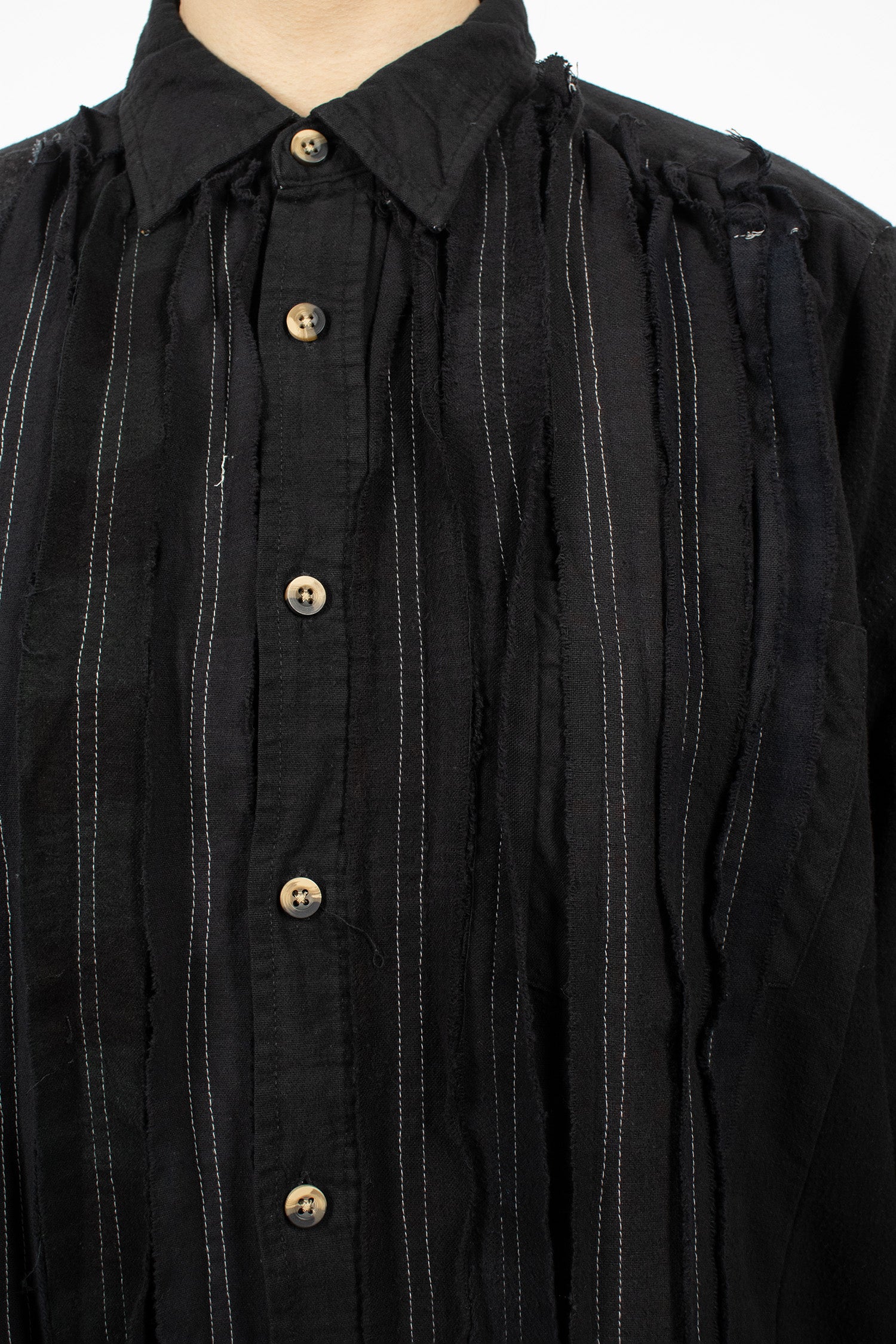 Rebuild Ribbon Flannel Shirt Black