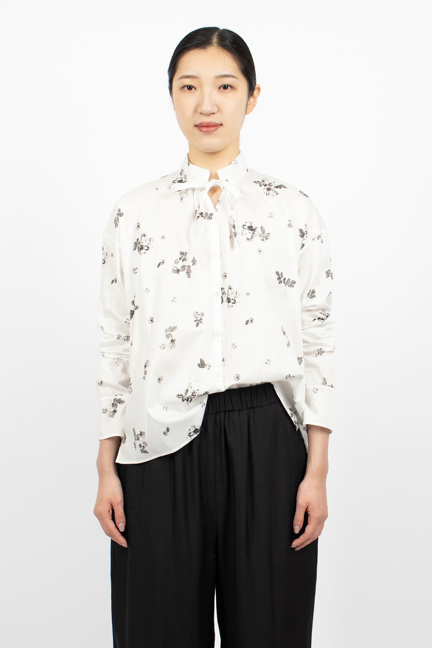 Beatrice Shirt Off-White/Roses