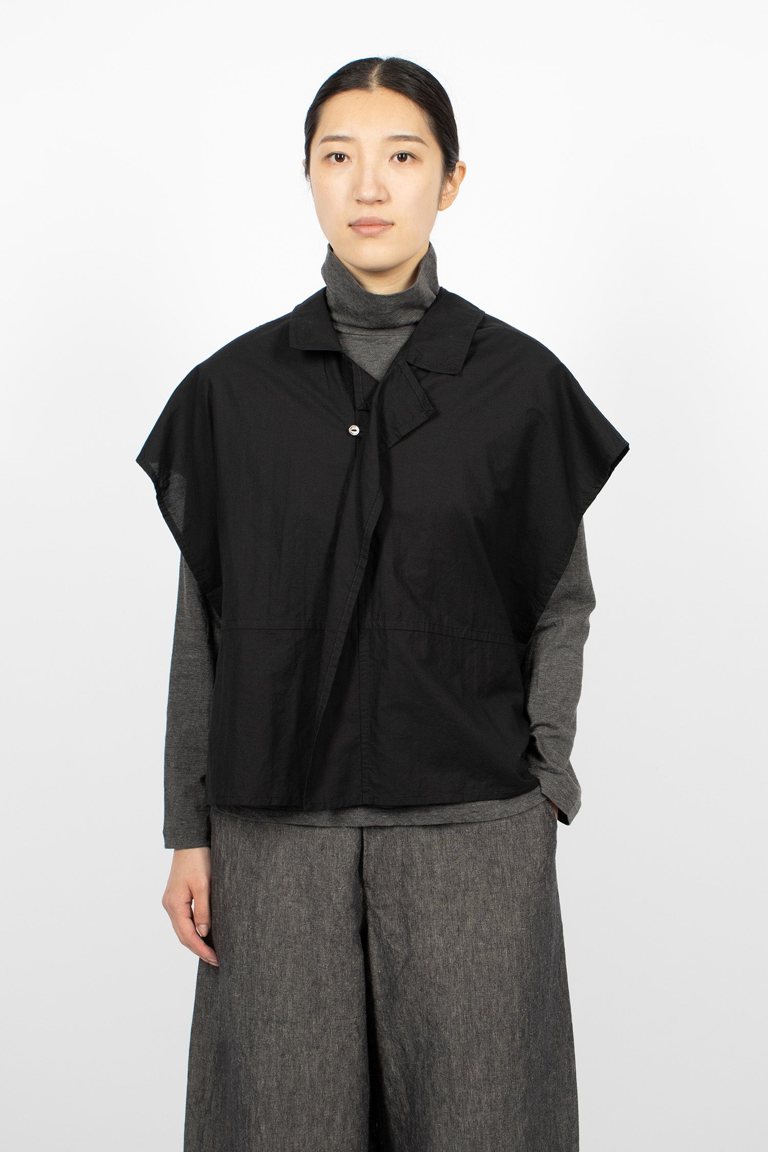 Cape Blouse Black