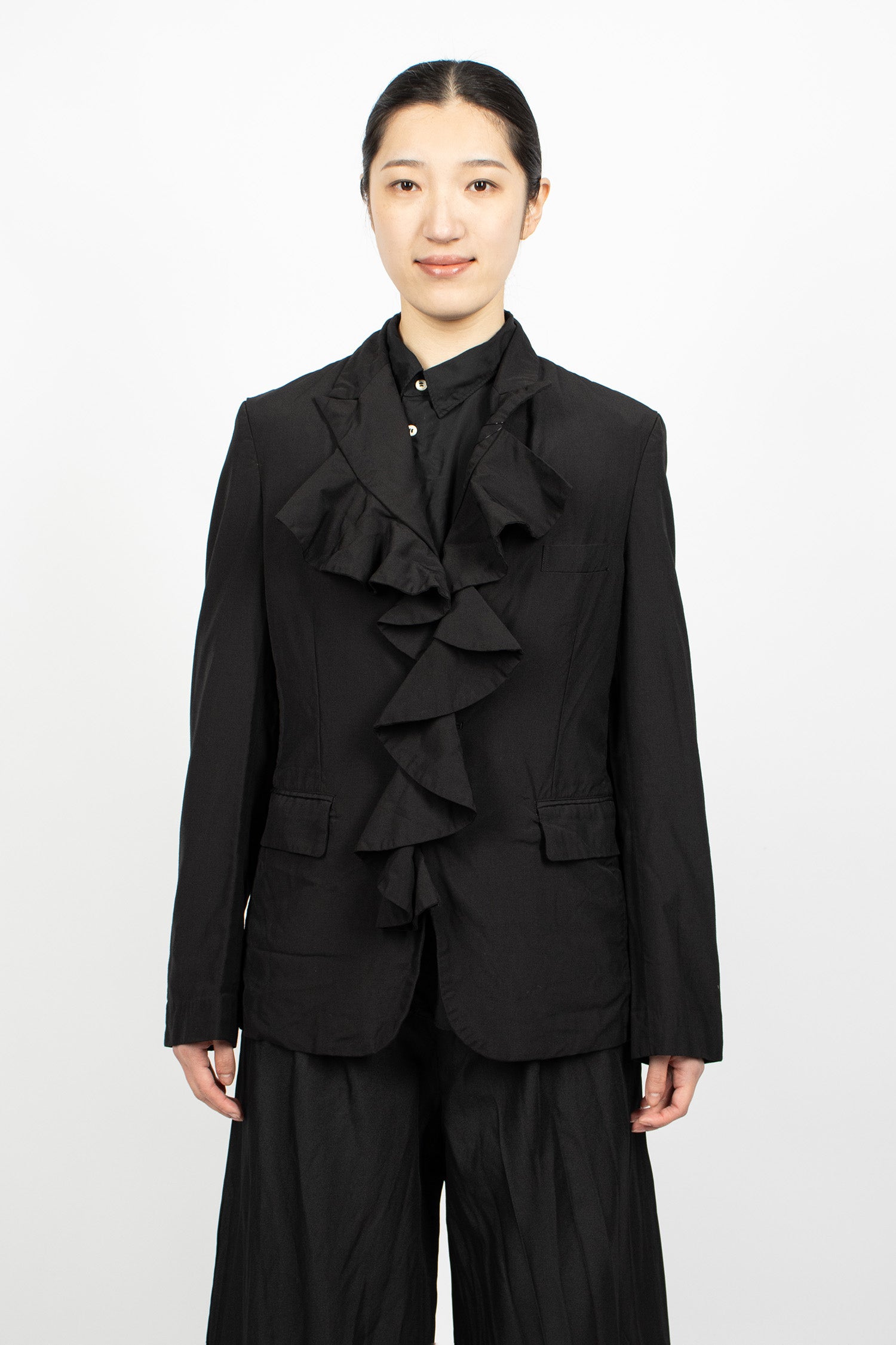 Frill Jacket Black