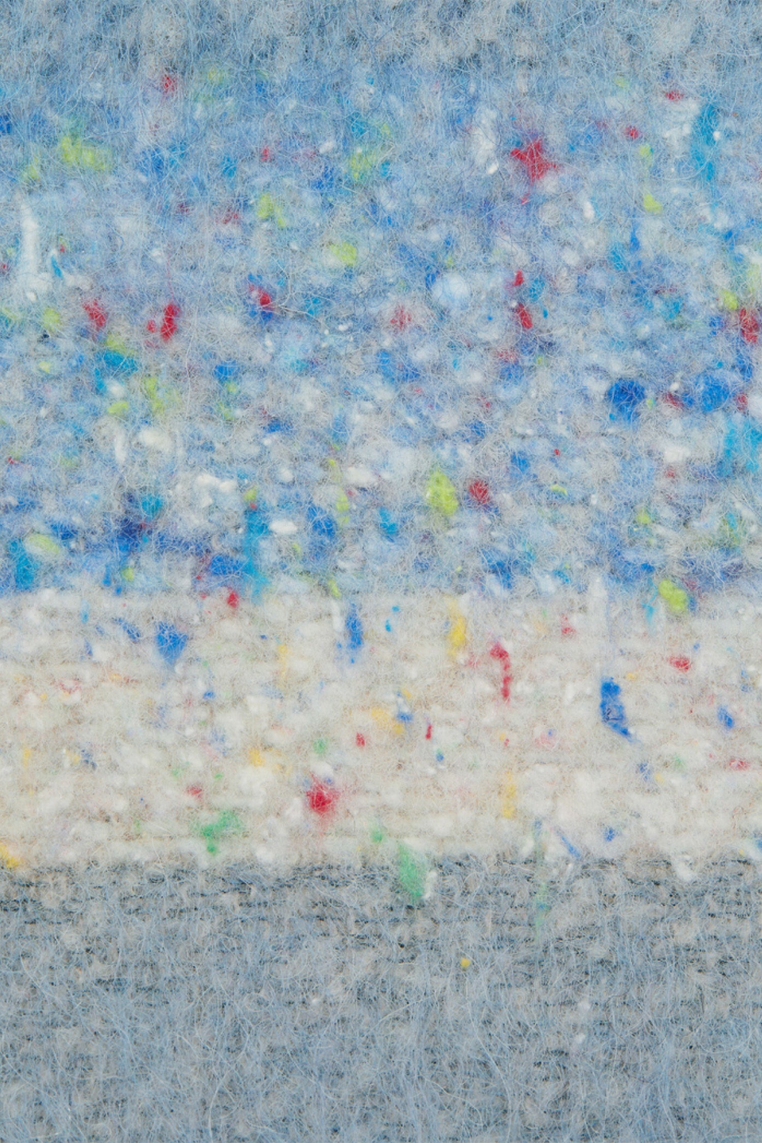 Logo Fringe Scarf Denim Blue