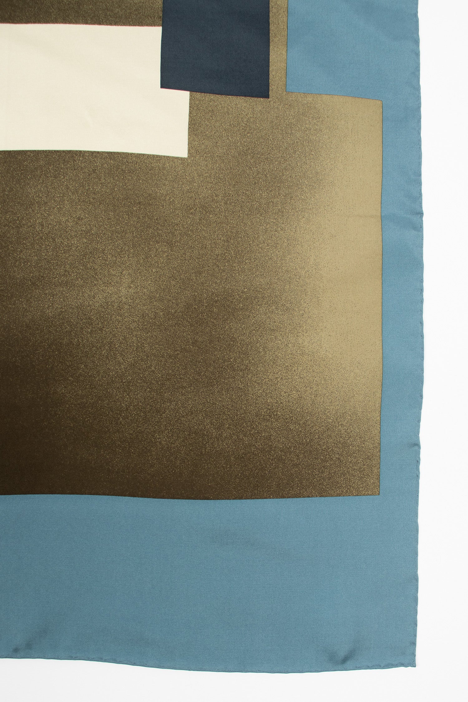 Collage Print Silk Scarf Multi/Mid Blue