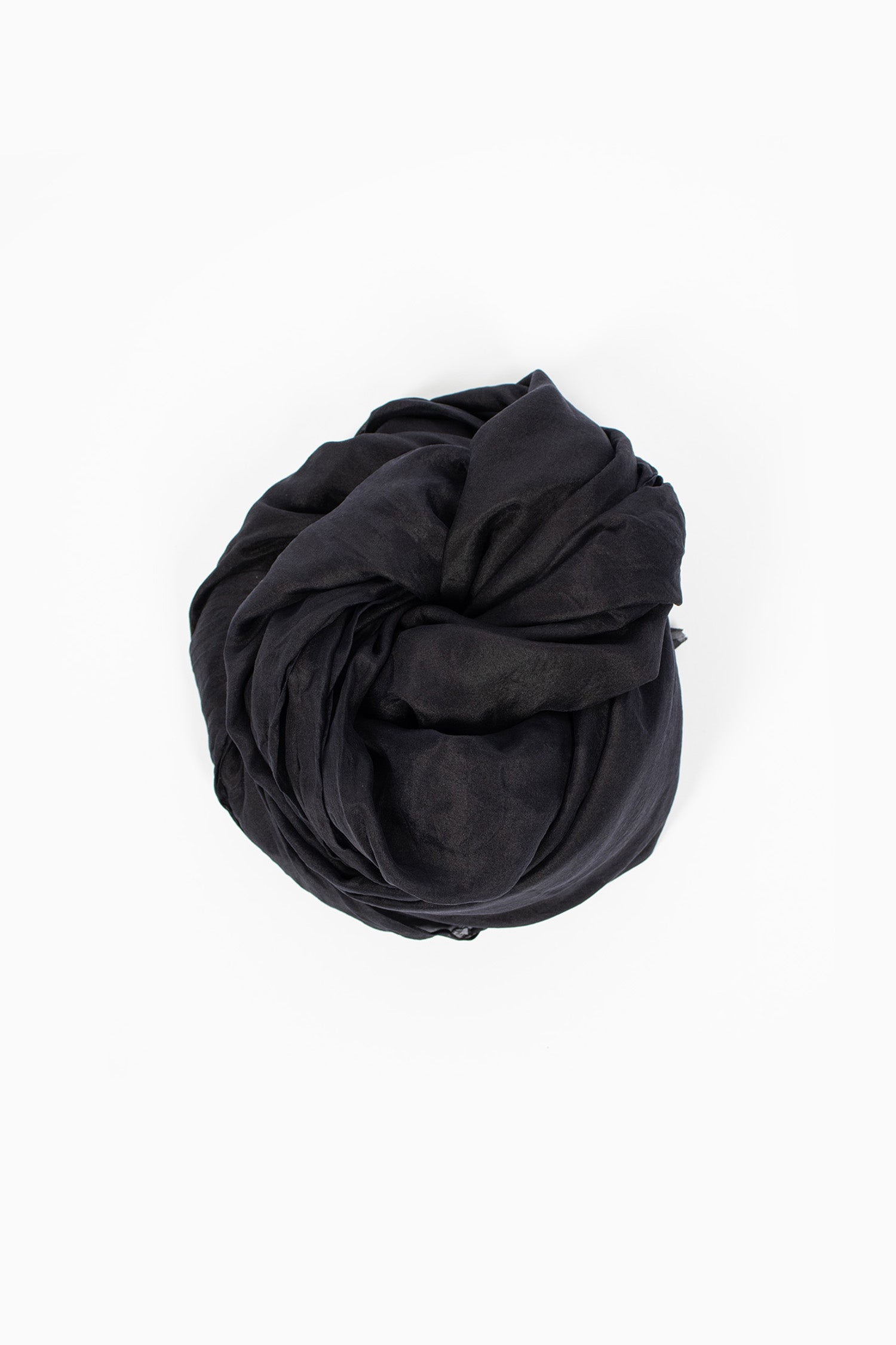 Silk Habotai Light Scarf Dark Navy