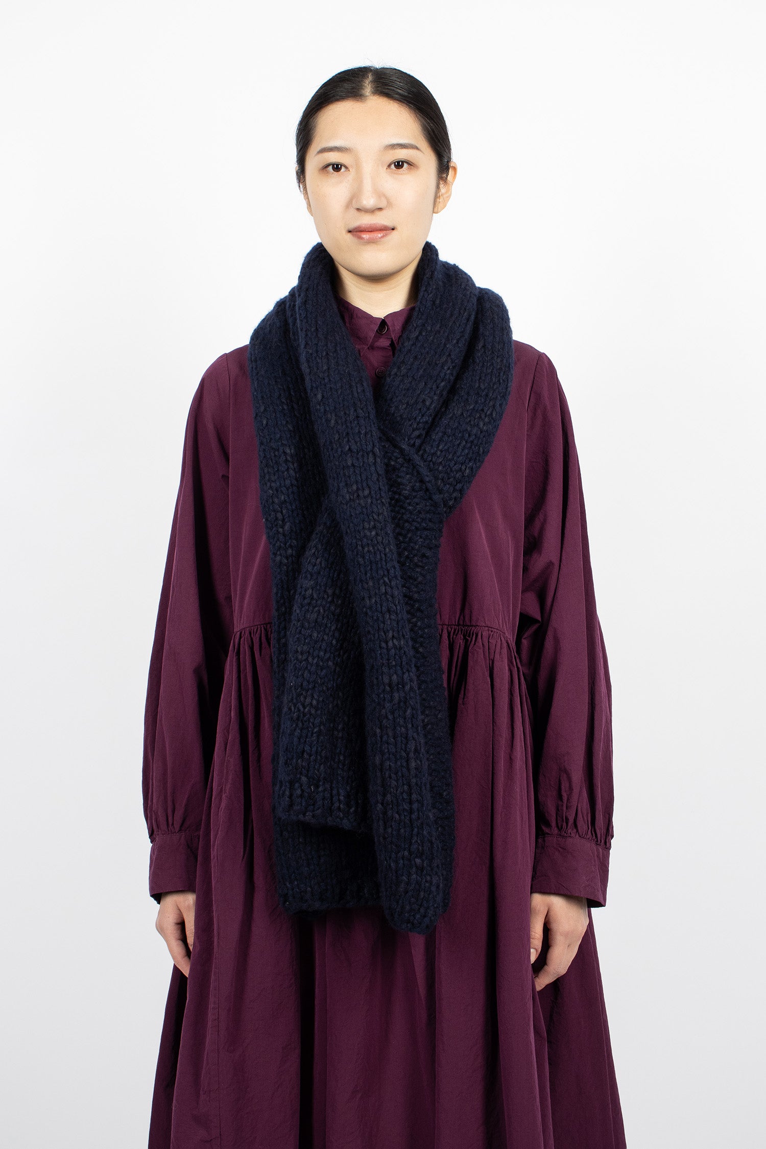 Hand-Knitted Scarf Night/Navy