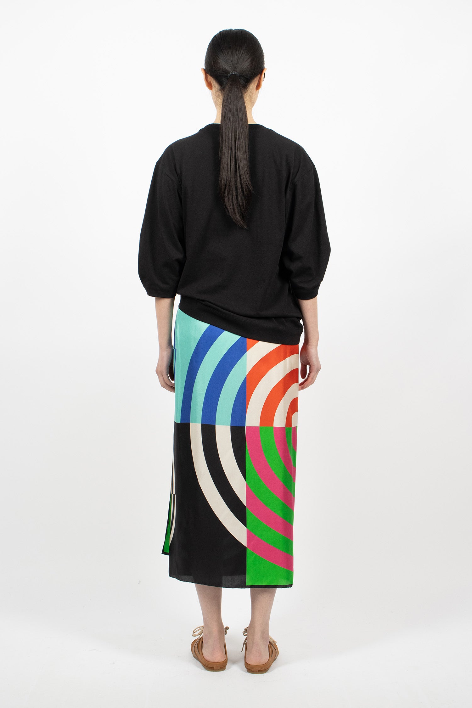 Long Wrap Scarf-Skirt Dessin C