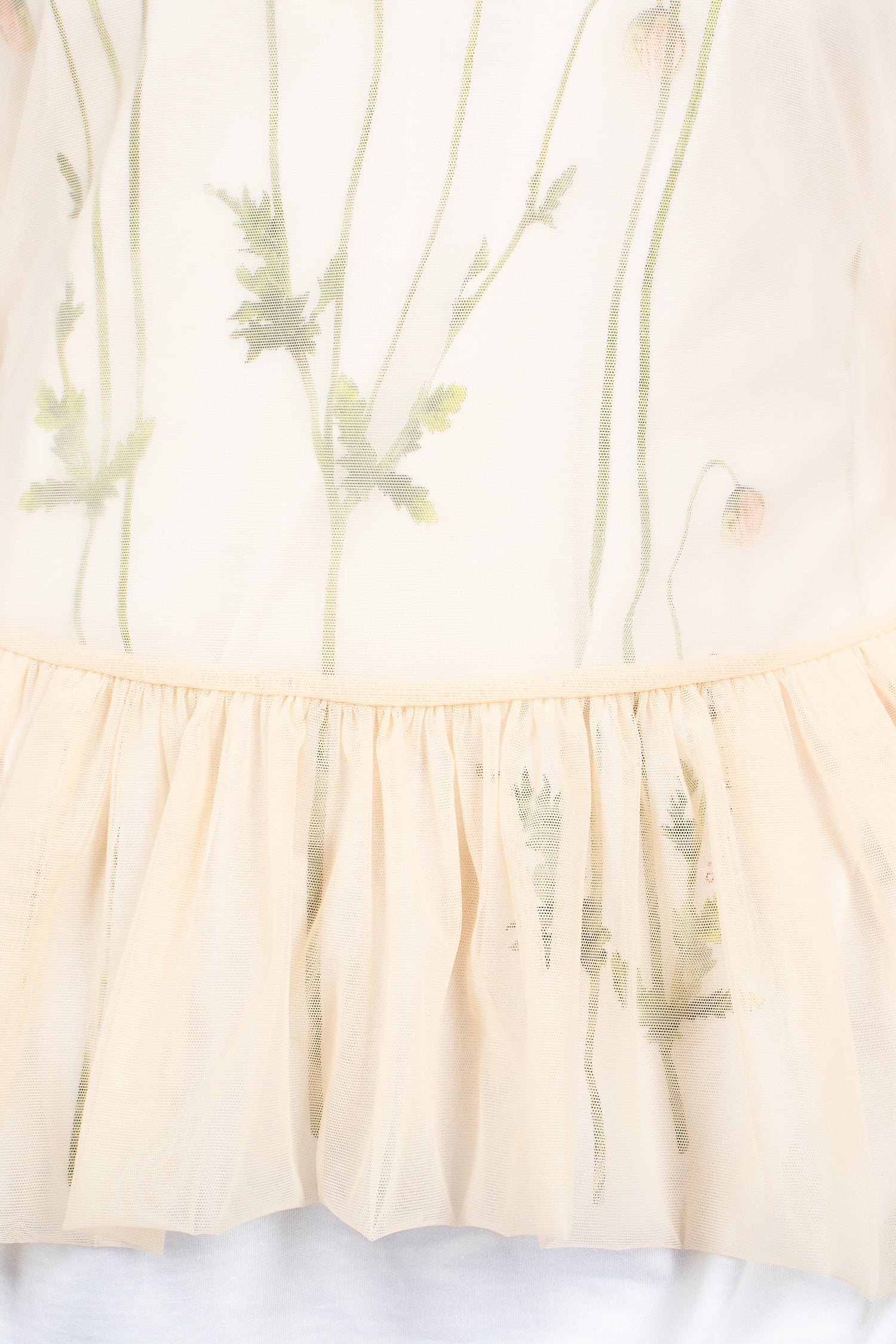 Sheer Ballet Peplum Top Nude