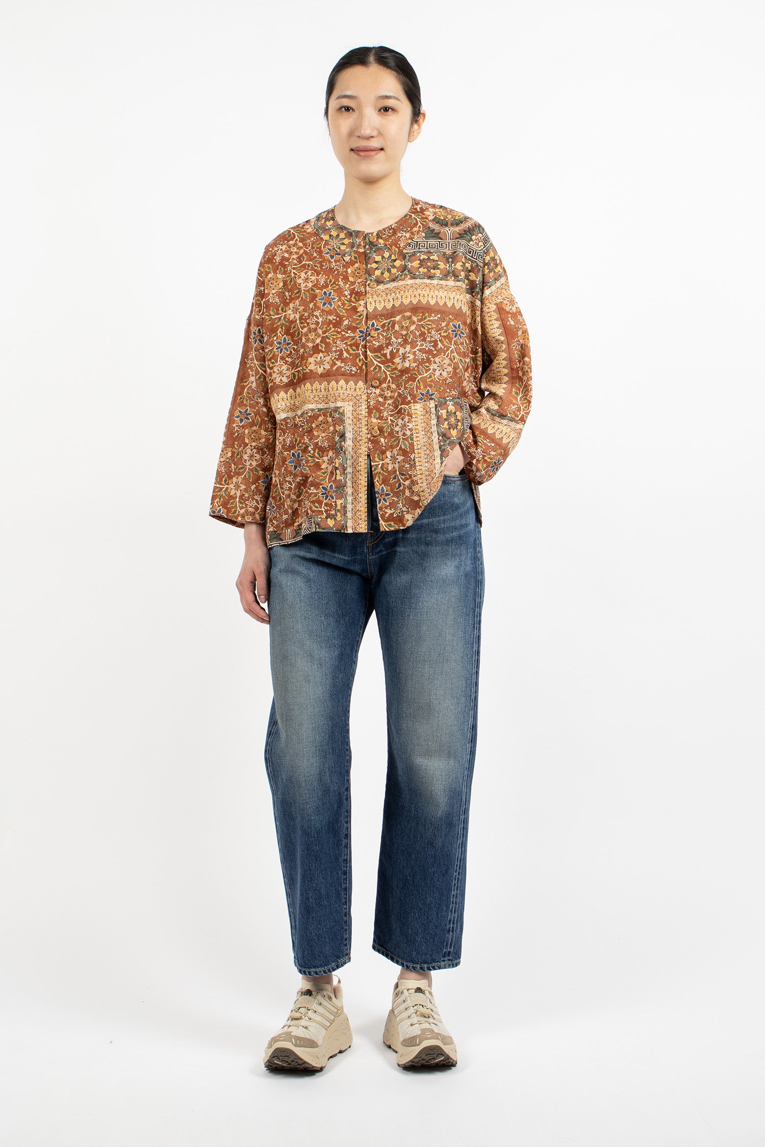 Augustine Tunic Brown Khadi Bandana