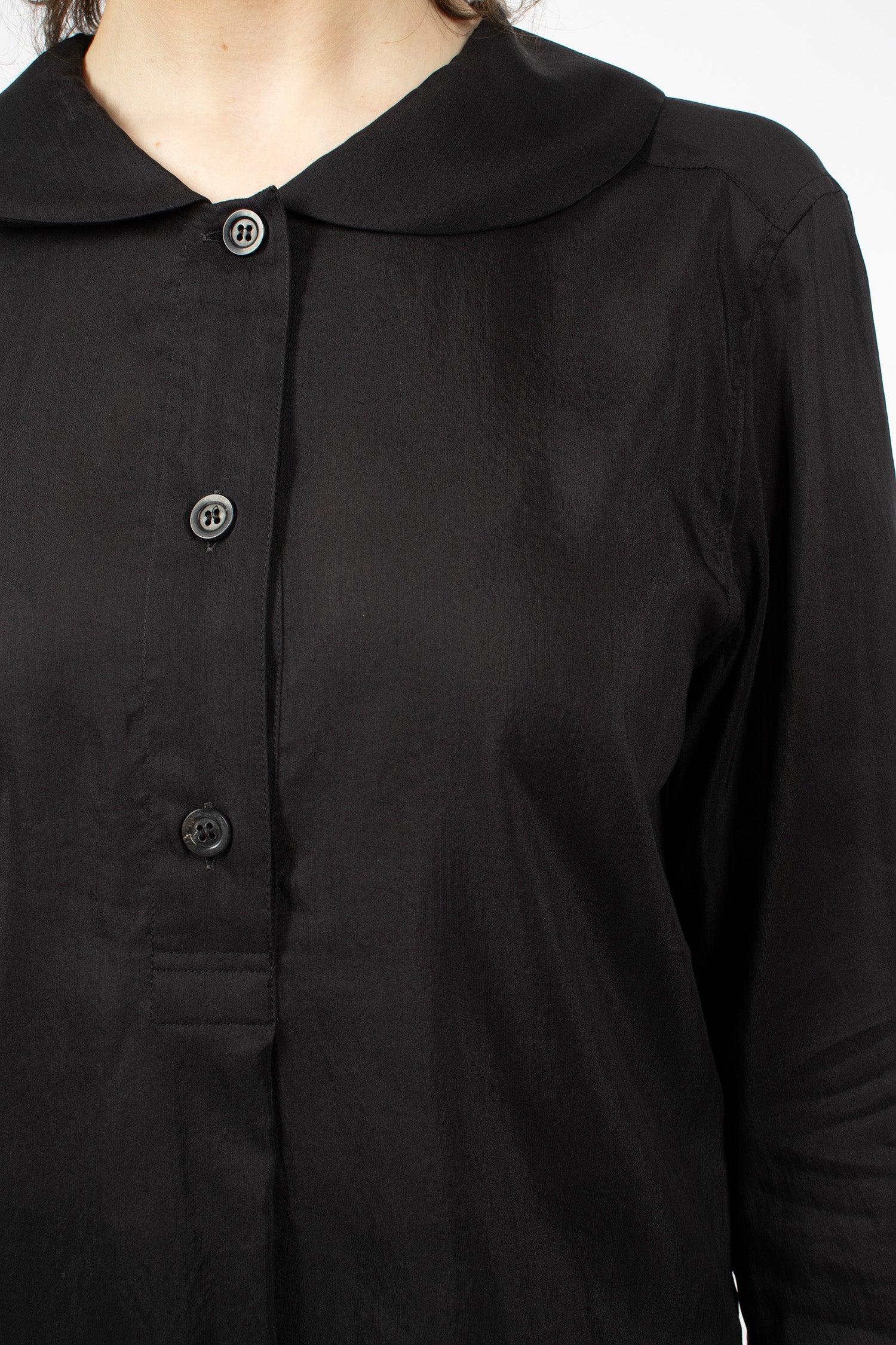 Petal Collar Shirt Black
