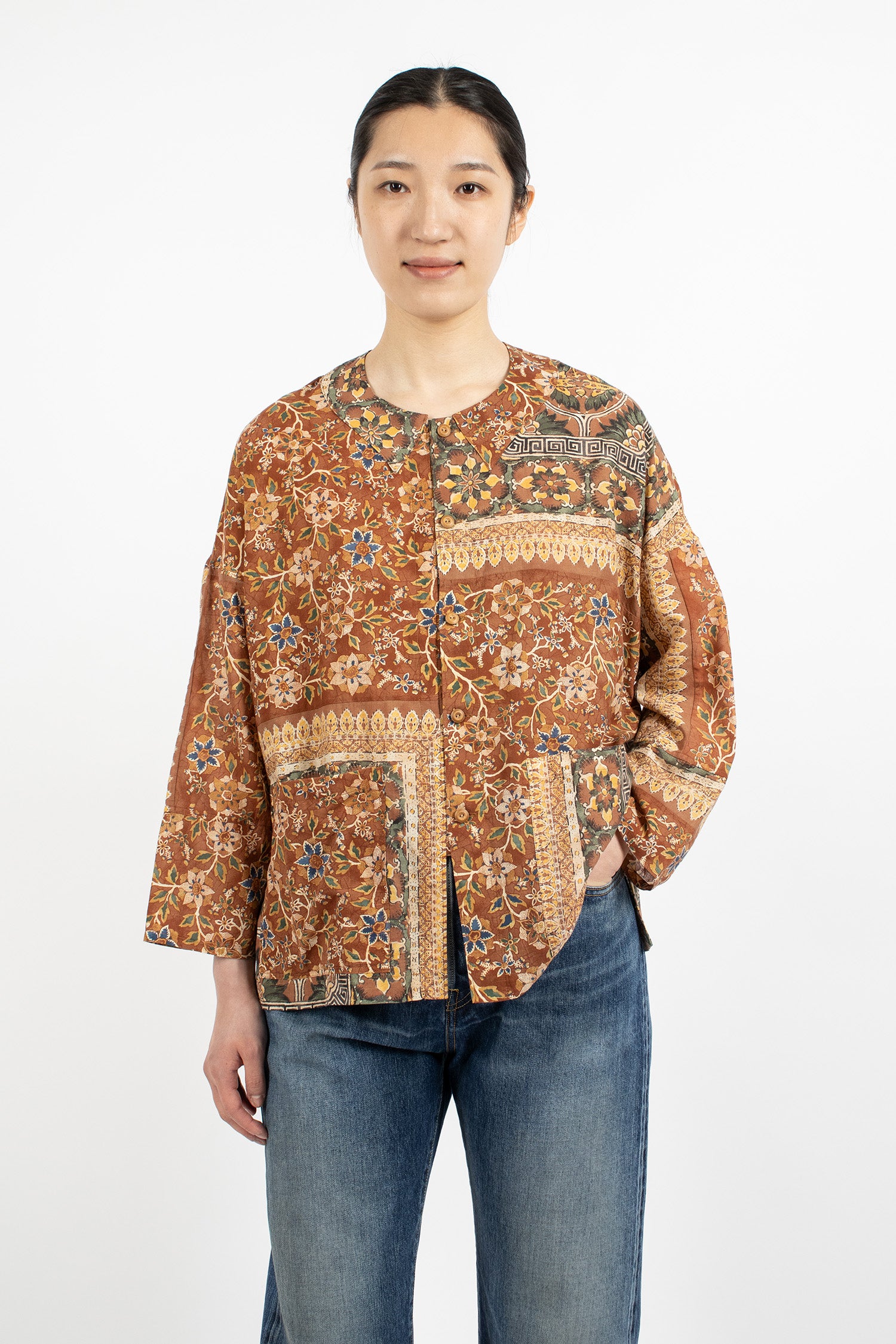 Augustine Tunic Brown Khadi Bandana