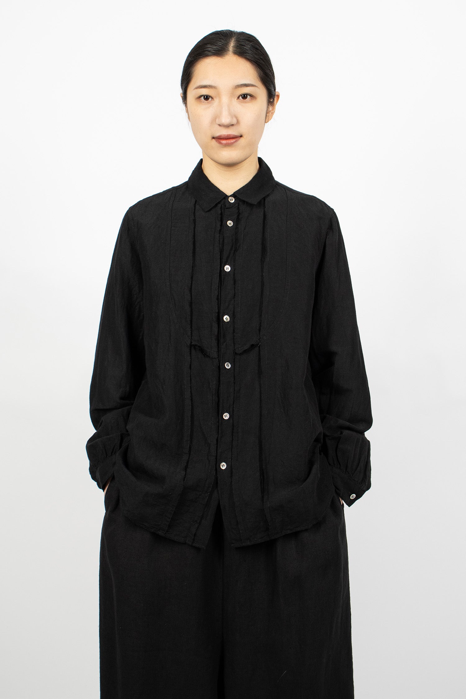 Linen Bamboo Busam Shirt Black