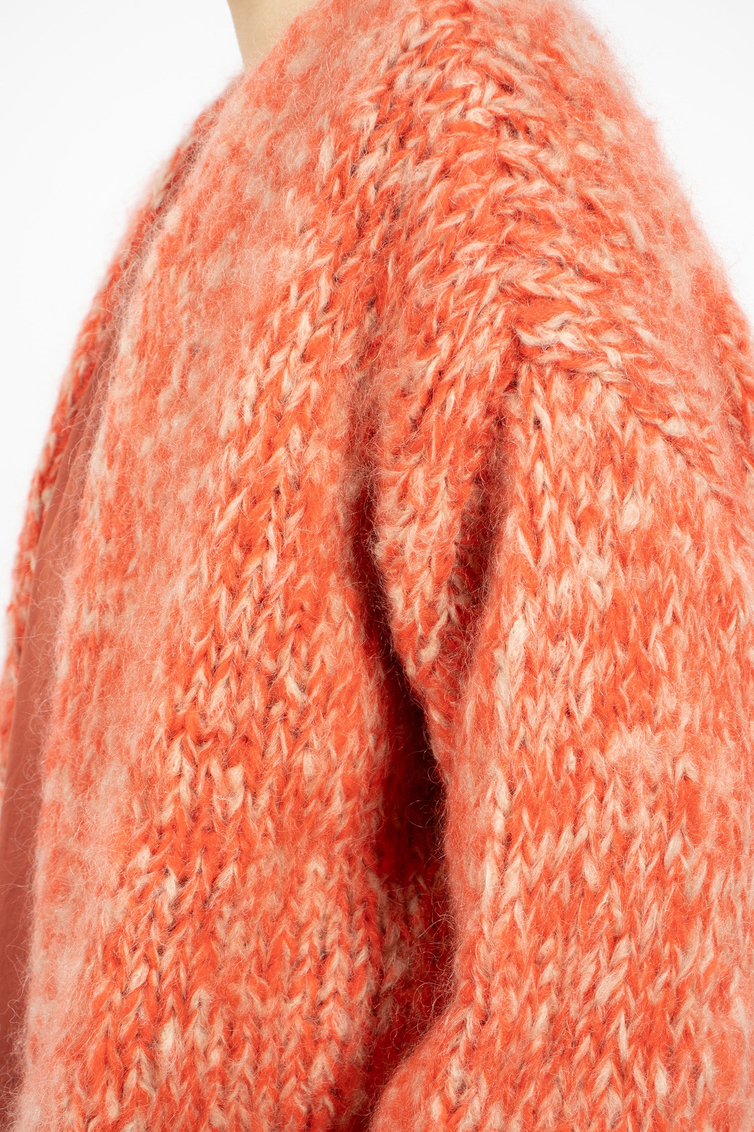 Short Cardigan Ecru/Corail