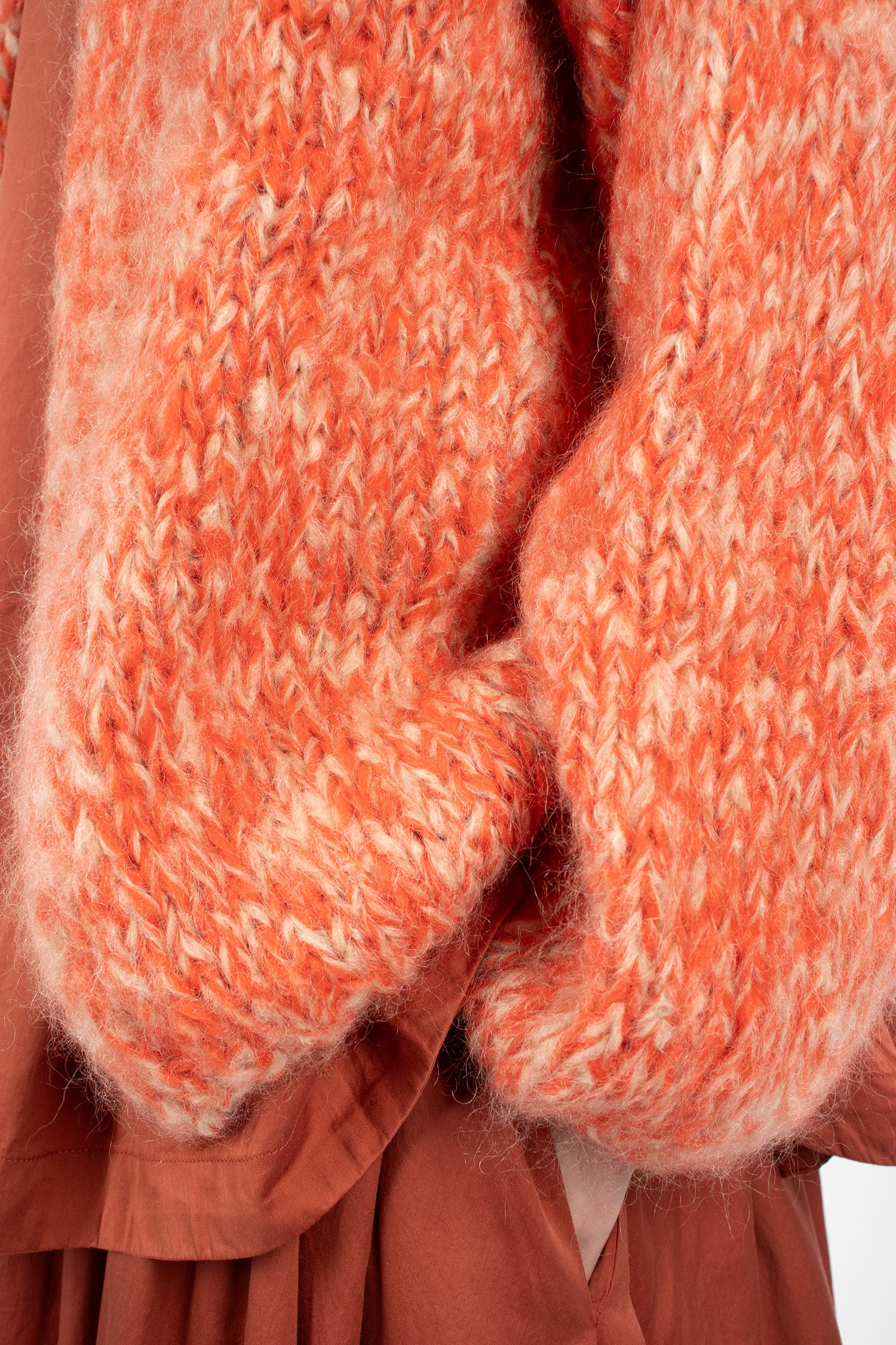 Short Cardigan Ecru/Corail