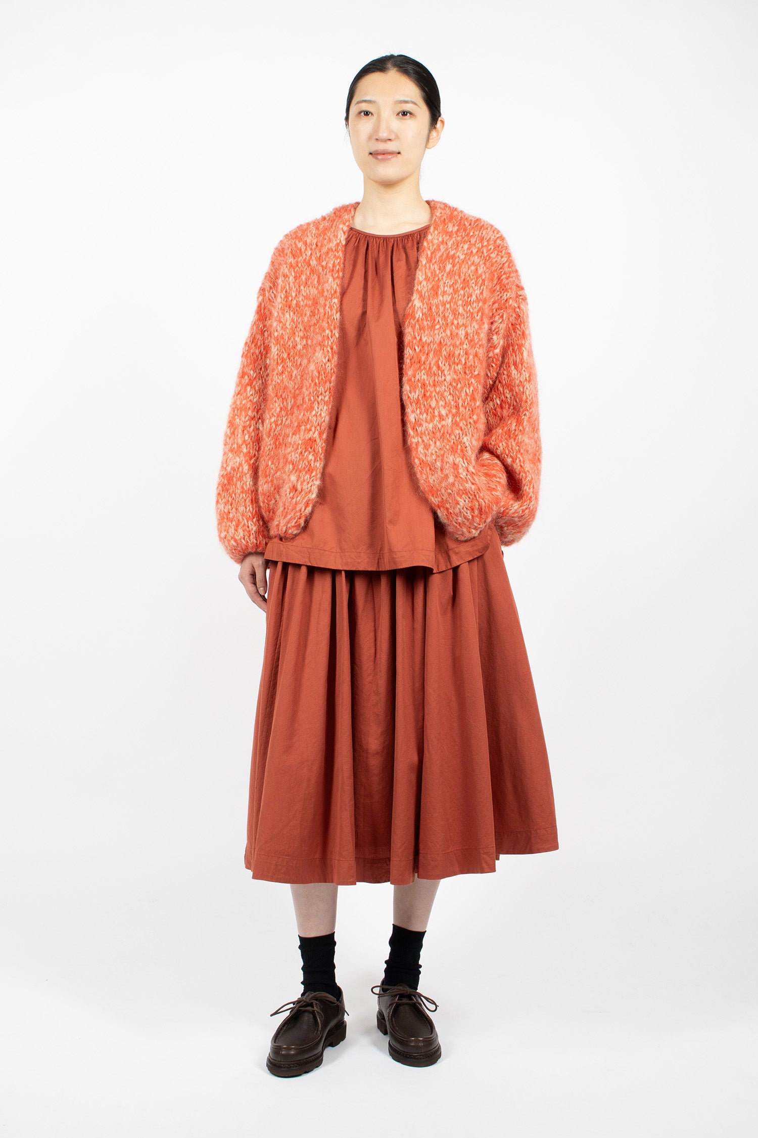 Short Cardigan Ecru/Corail