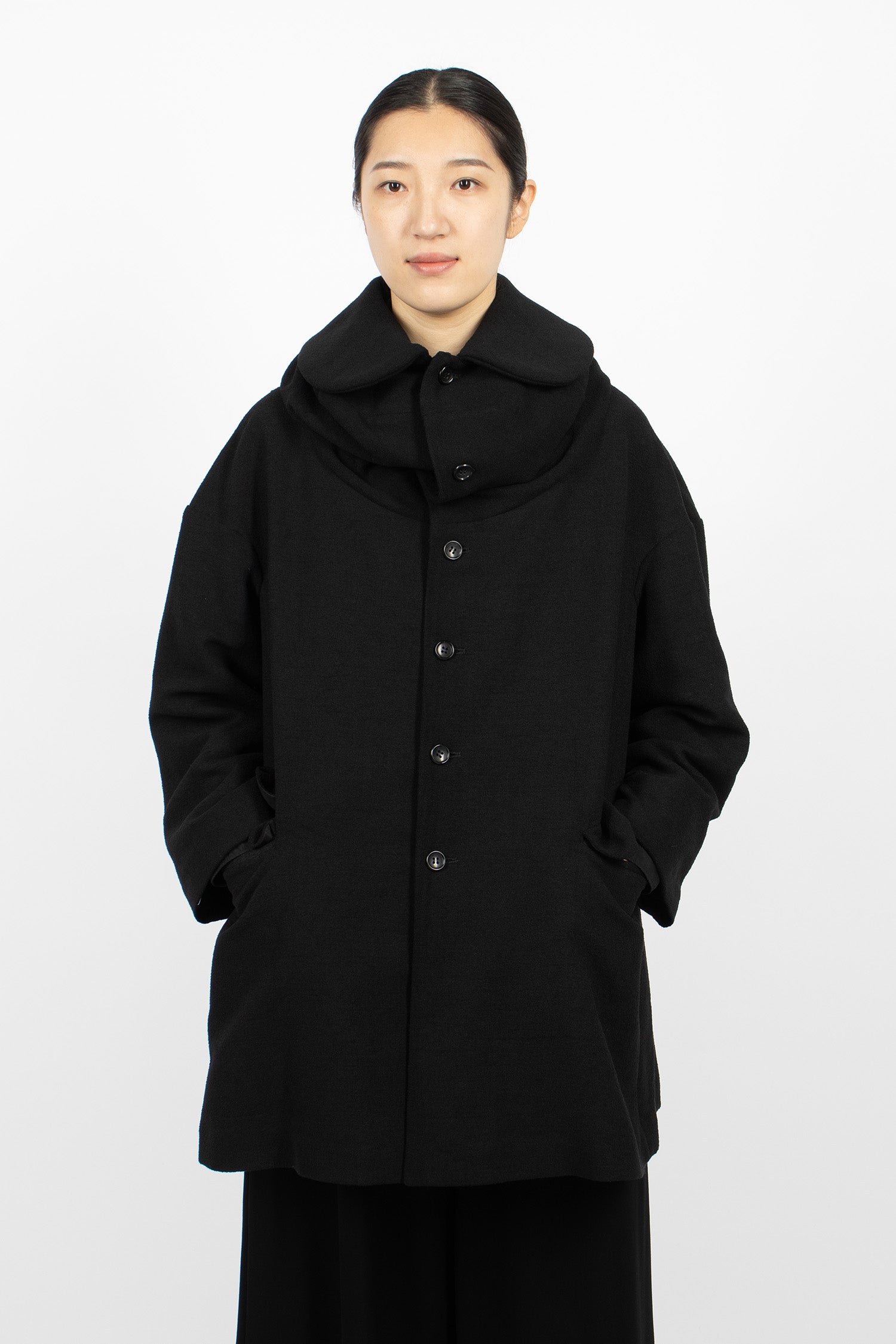 Stack Collar Lightweight Jacket Black