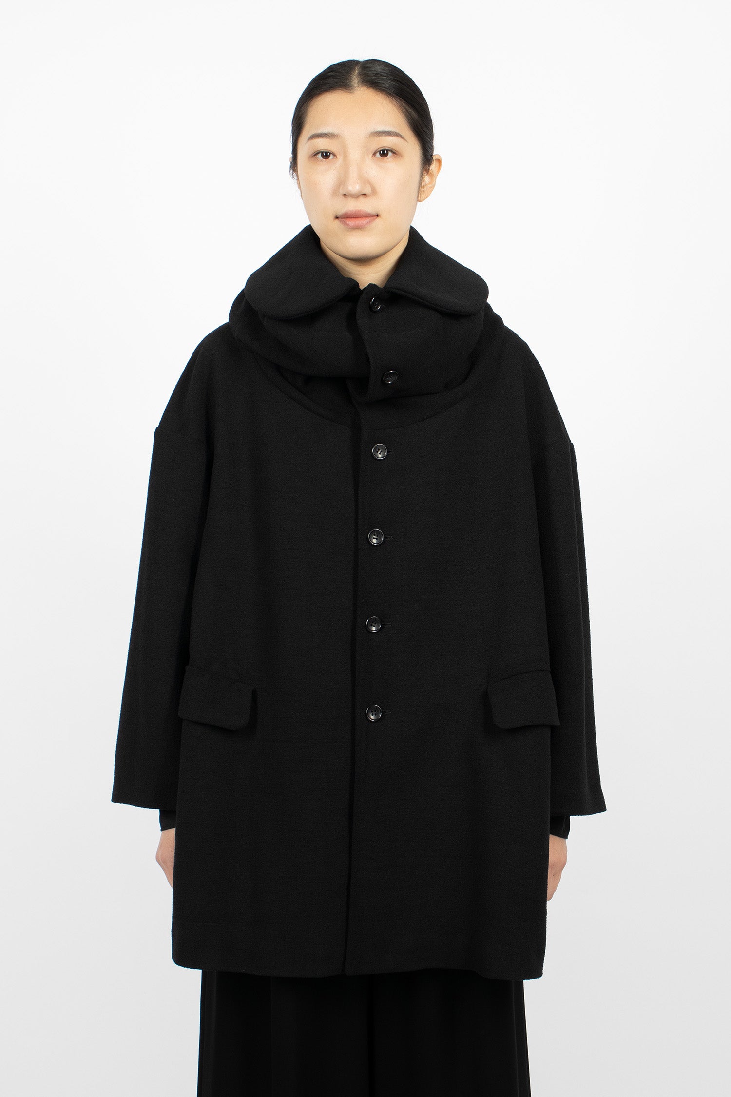 Stack Collar Lightweight Jacket Black
